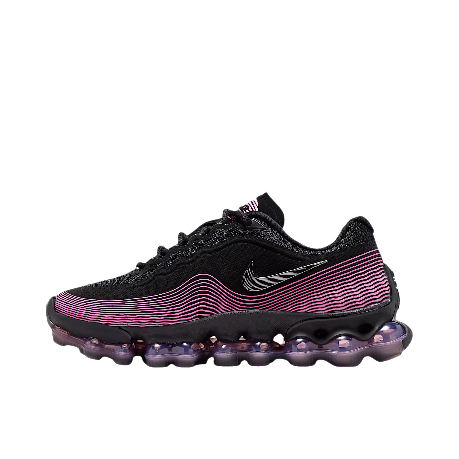 推荐商品：Nike Air LIQUID Max 跑鞋 圆头厚底系带 低帮/大童/黑色/俏皮粉/粉色上升/金属银