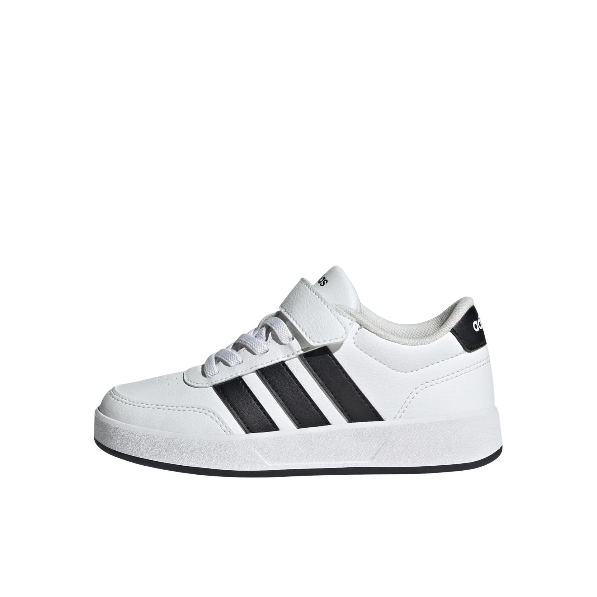 推荐商品：adidas BREAKNET 3.0 板鞋 休闲舒适百搭合成革防水轻便 低帮/小童/云白色/核心黑 