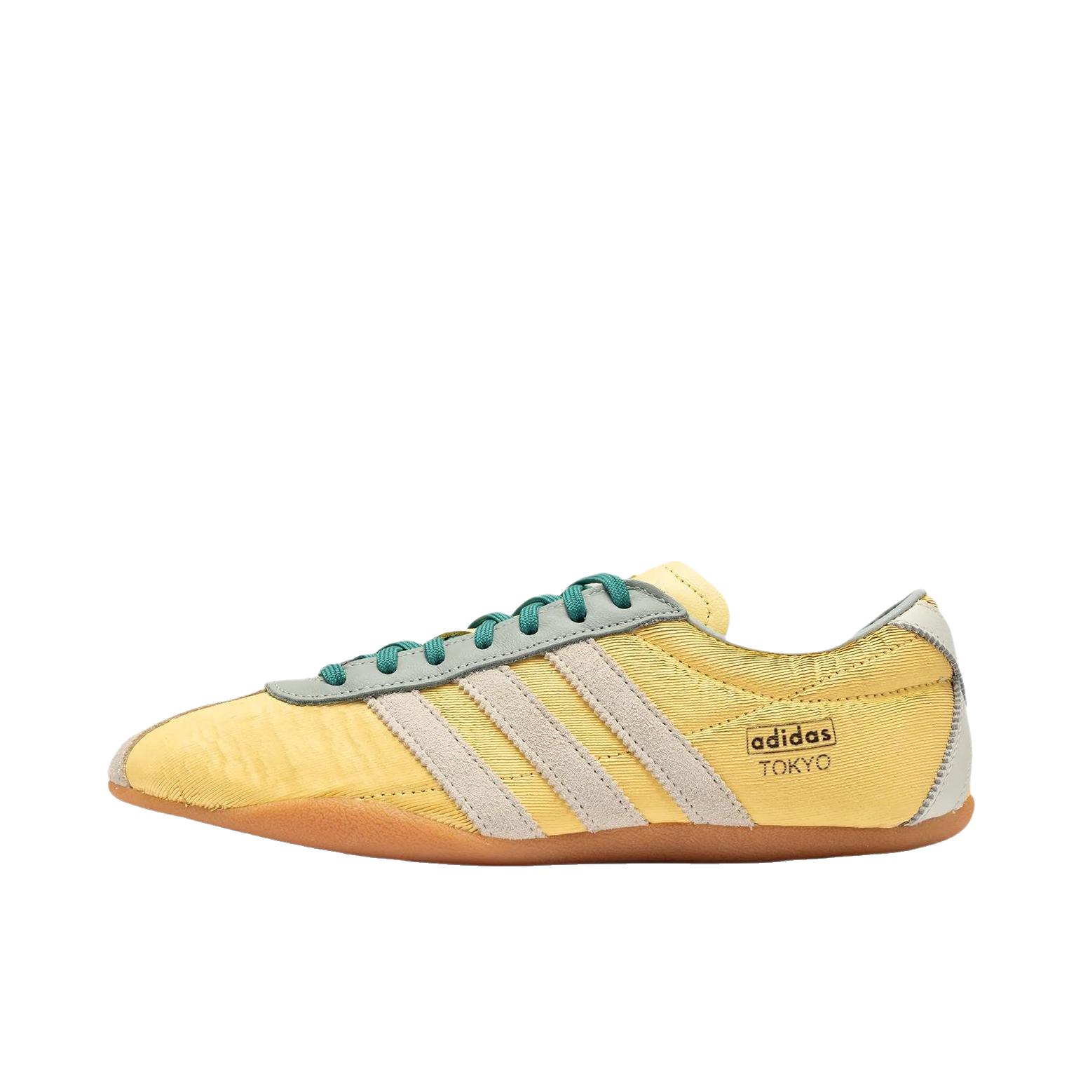 推荐商品：adidas Originals Tokyo 运动休闲鞋 德训鞋 防滑耐磨舒适低帮圆头平跟复古时尚百搭薄底 低帮/黄色