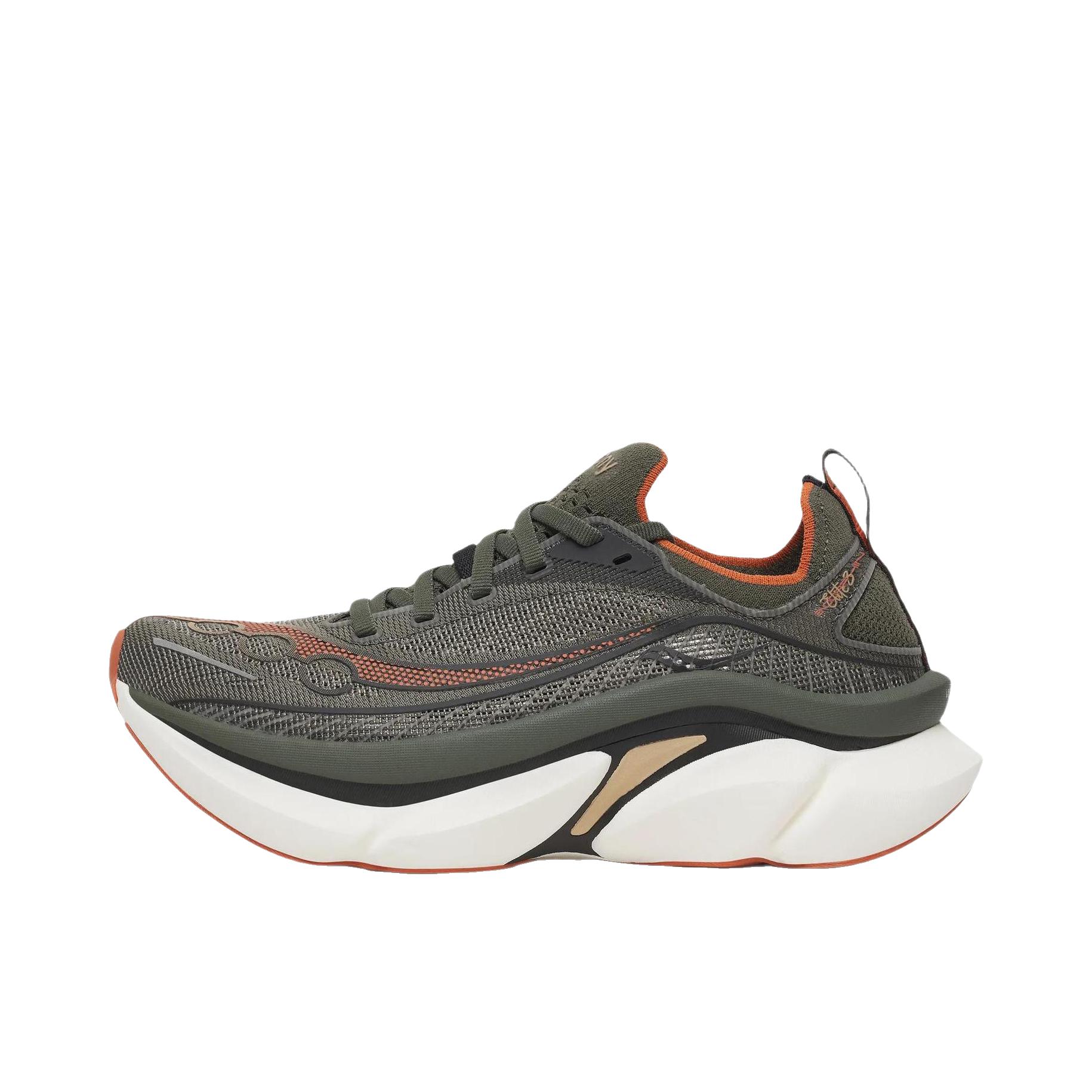 推荐商品：Saucony/索康尼 Endorphin Elite啡翼3 跑鞋 系带圆头厚底耐磨 低帮/迷彩绿/锈色 