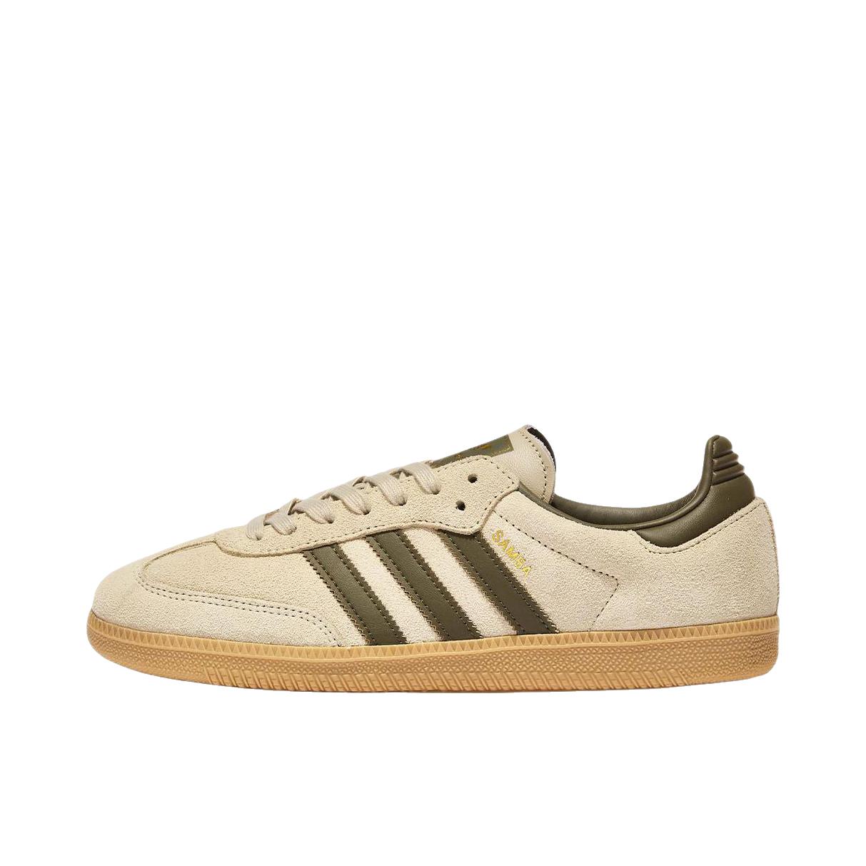 推荐商品：adidas Originals Samba OG T头鞋 板鞋 经典复古舒适百搭耐磨合成革圆头薄底贴合 低帮/米色/绿色