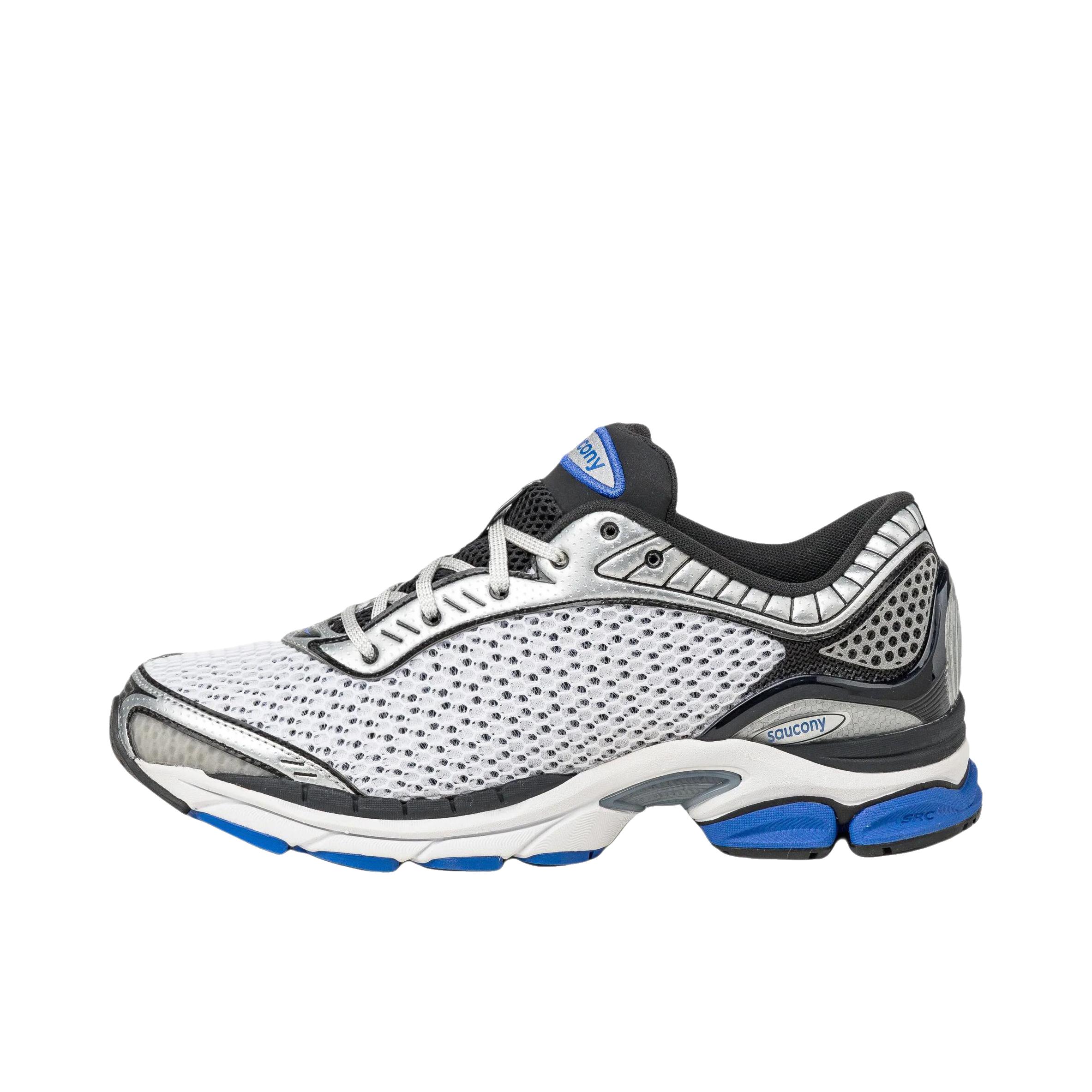 推荐商品：Saucony/索康尼 PROGRID PARAMOUNT 跑鞋 舒适时尚潮流支撑 白色/银色/蓝色 