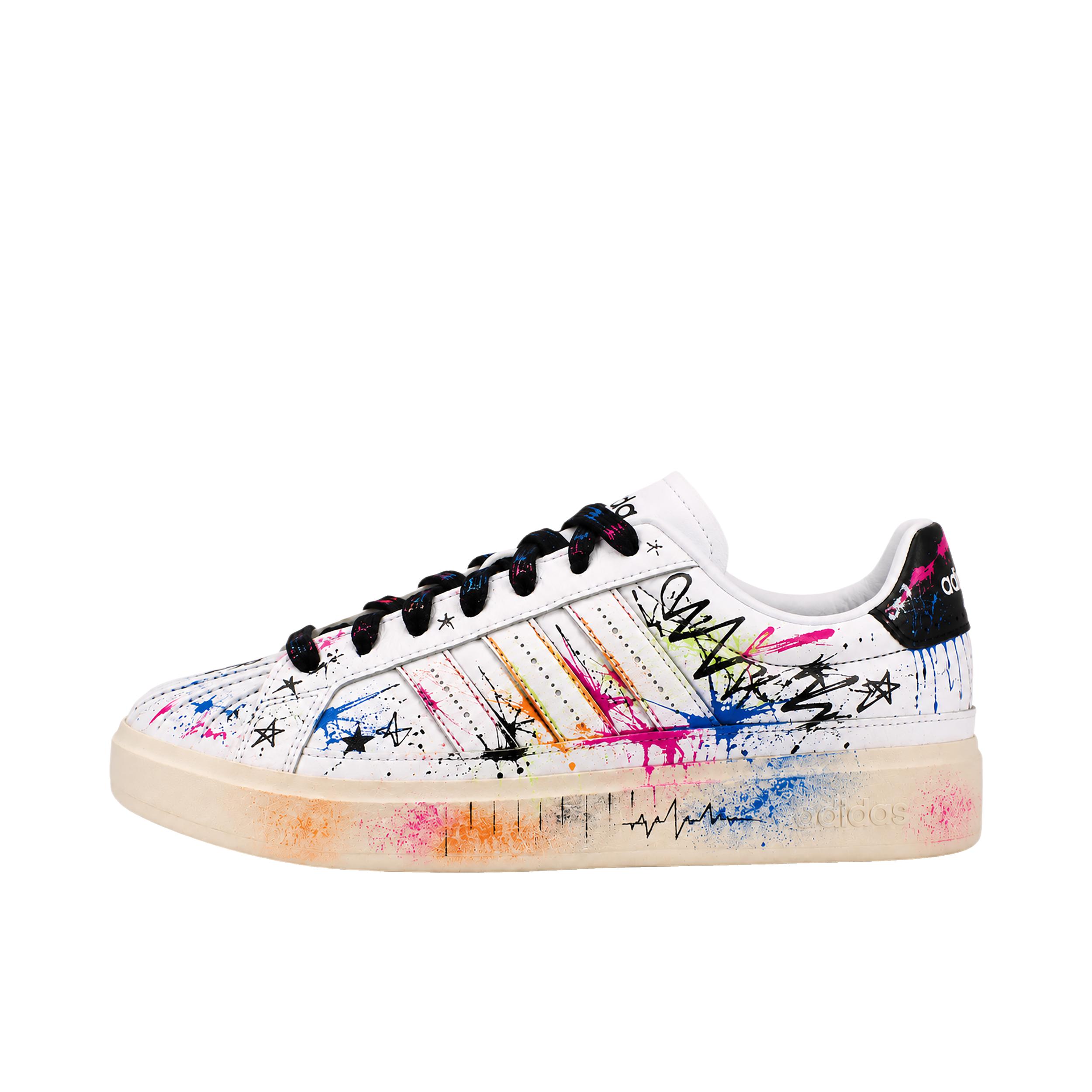 推荐商品：定制款 adidas STREETTALK 板鞋 个性美式学院风高街 低帮/星彩溅迹