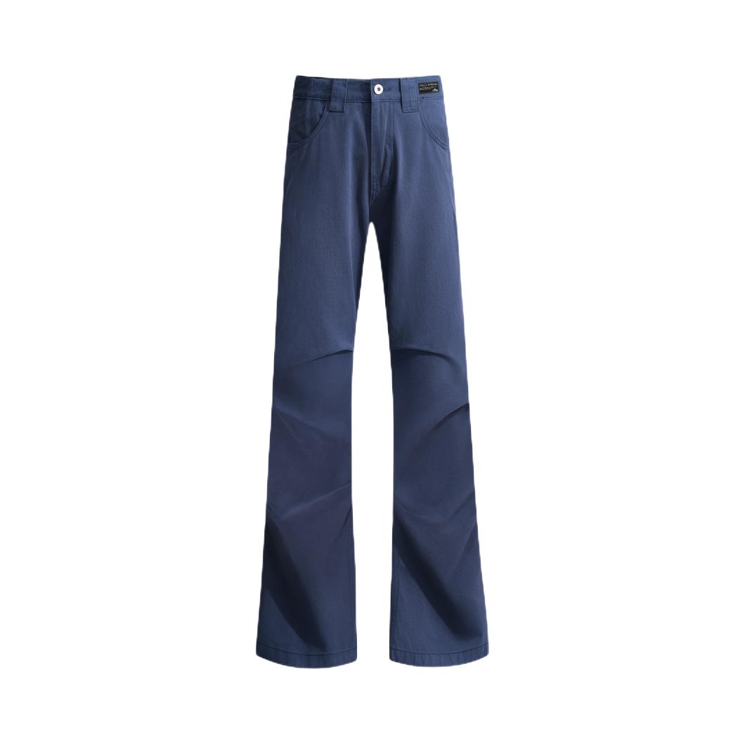 推荐商品：WILD SPRING 2026AW 褶皱微喇美式工装裤 WS010118-WS001 藏青