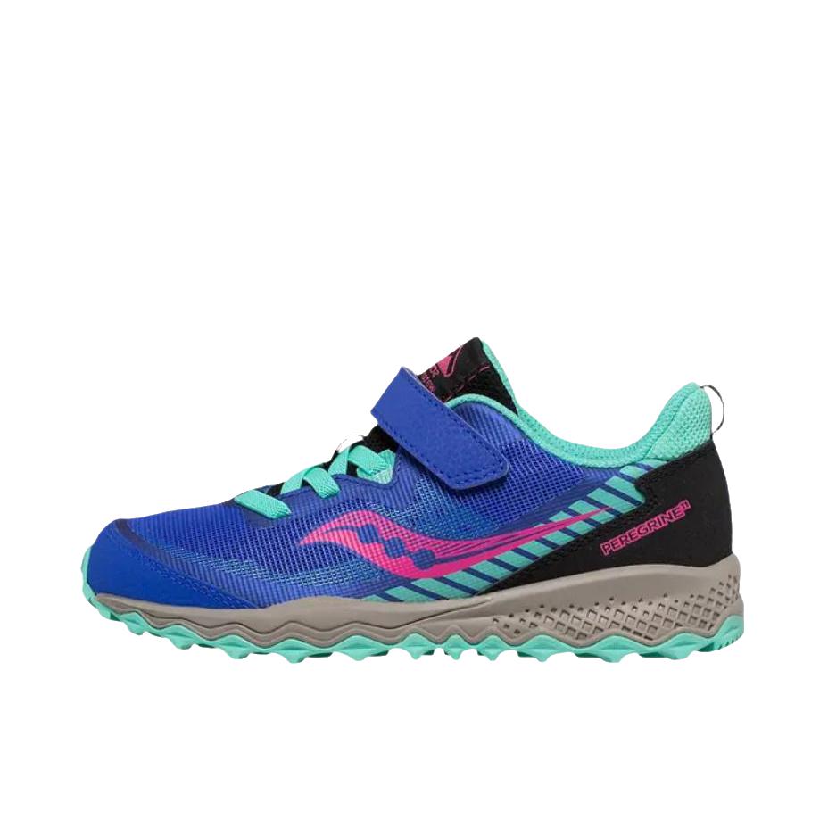 推荐商品：Saucony/索康尼 Peregrine 游隼 11 防滑耐磨 减震 轻便 越野 跑鞋 低帮/大童/蓝色 