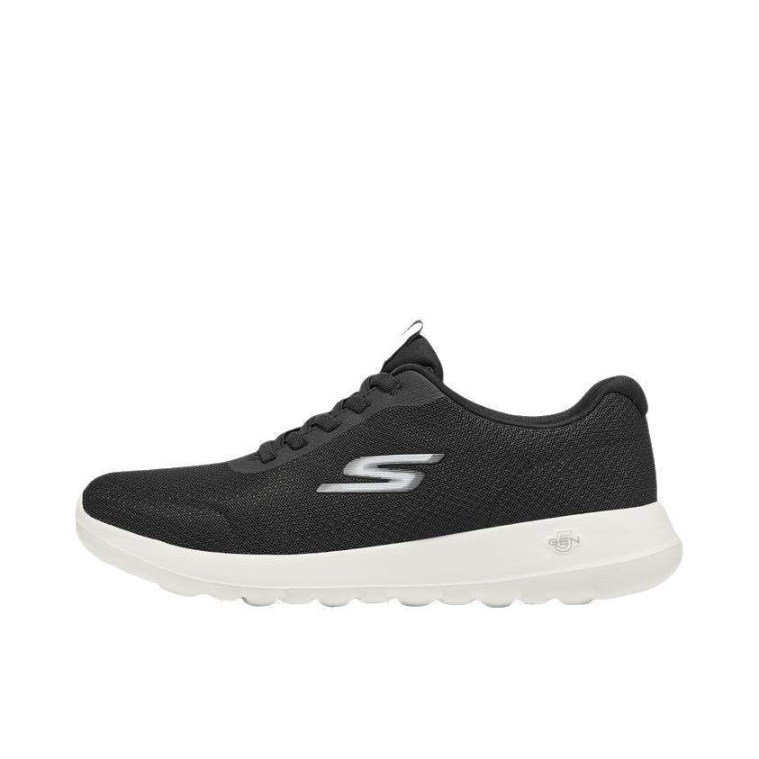 推荐商品：Skechers/斯凯奇 Go Walk Joy 复古百搭 舒适轻便 网布透气 缓震软底 防滑 一脚穿 运动休闲鞋 低帮/黑色/奶白色