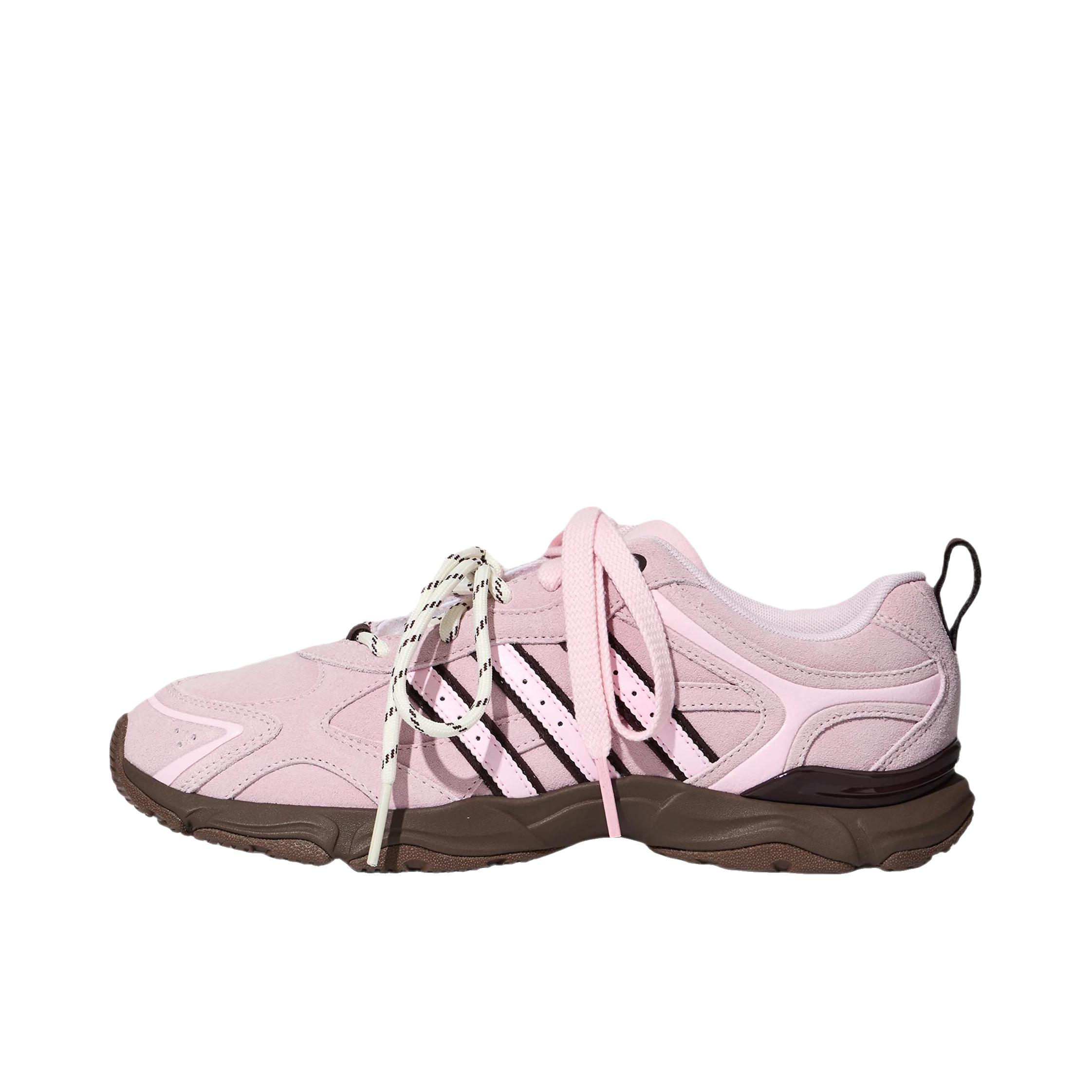 推荐商品：adidas WHISPER GLIDE HYPE 运动休闲鞋 复古防滑耐磨回弹 低帮/女款/清澈粉/暗棕色