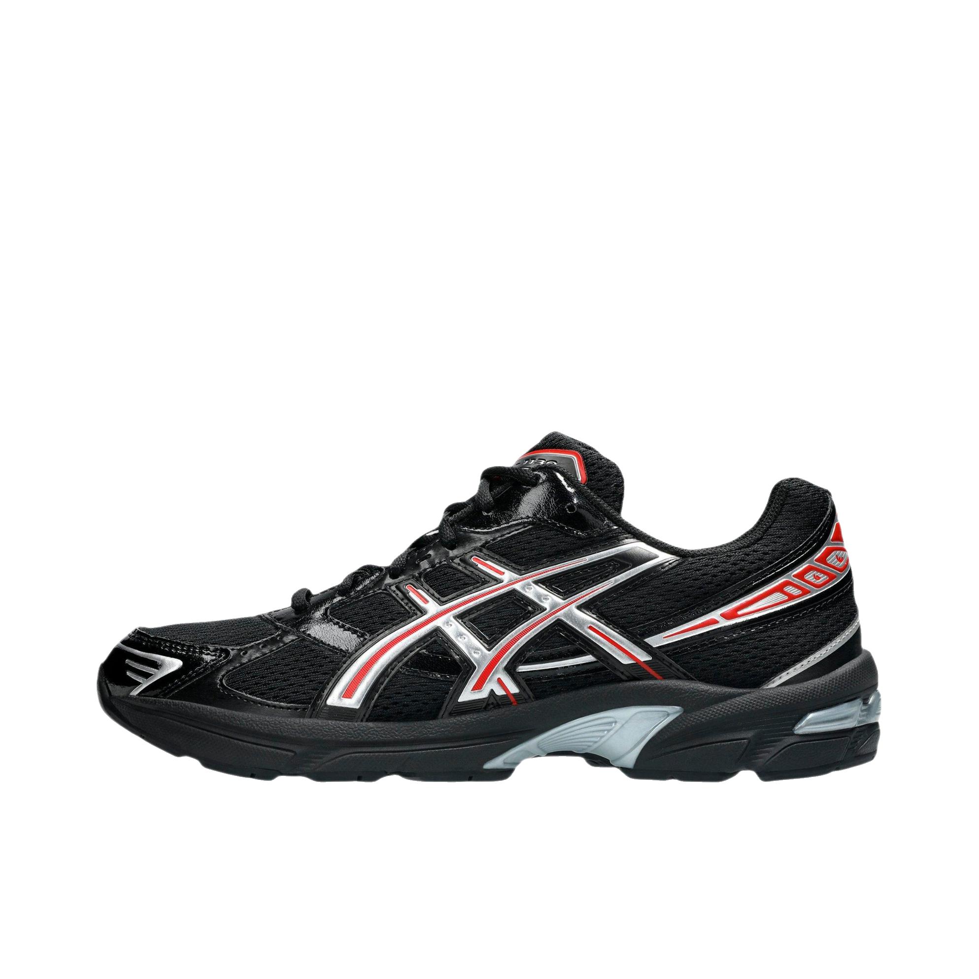 推荐商品：Asics/亚瑟士 Gel-1130 跑鞋 防滑耐磨缓震抓地织物网布透气复古马拉松短跑贴合圆头千禧风 低帮/黑色/经典红