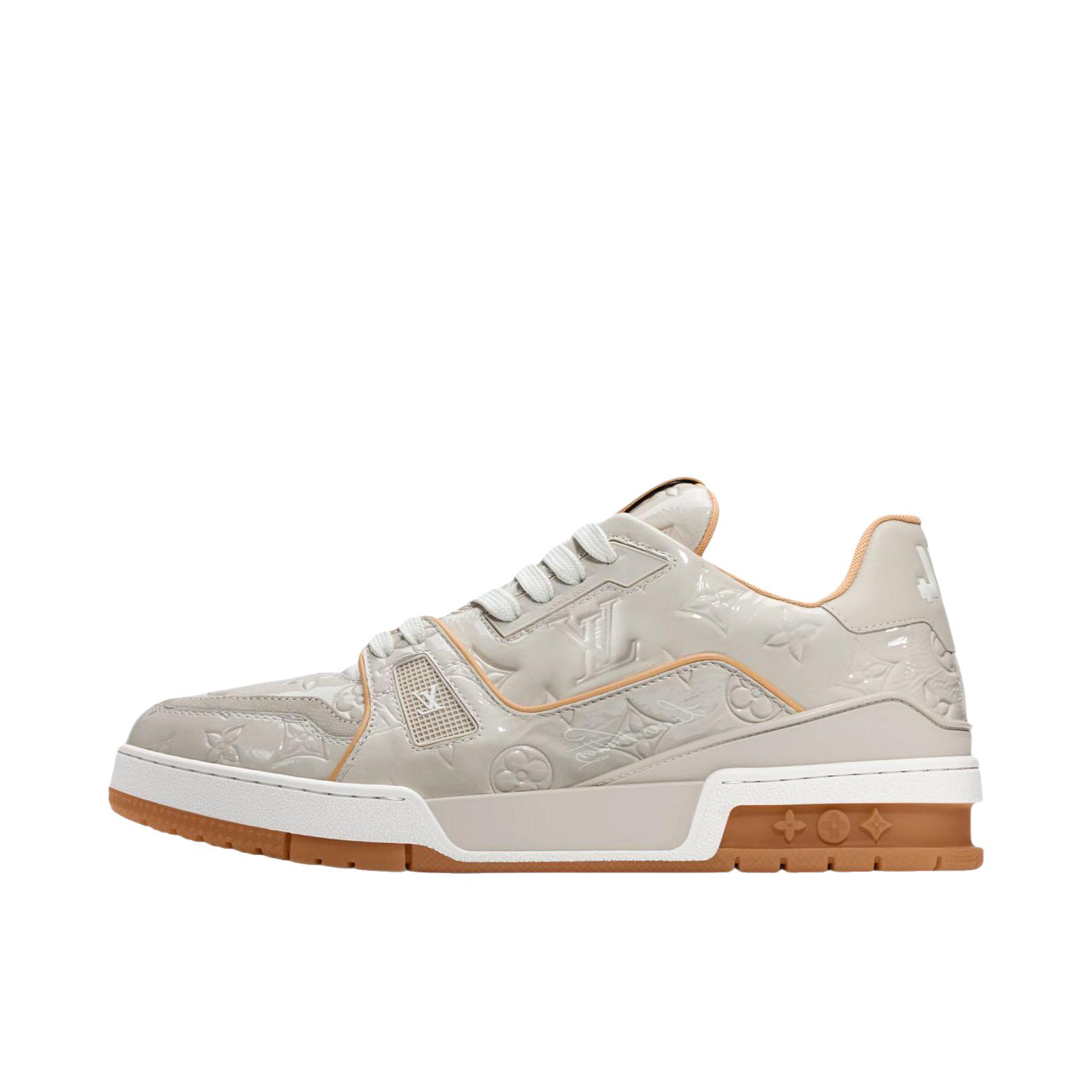 推荐商品：Louis Vuitton Trainer系列 时尚 牛皮 圆头 防滑 轻便 板鞋 低帮/白色/灰色