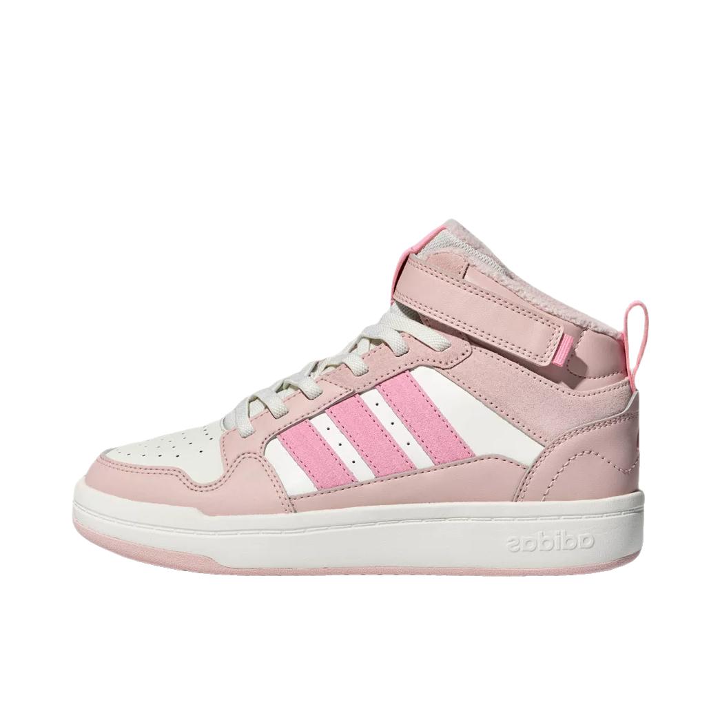 推荐商品：adidas COMFICOURT Q4 板鞋 防滑耐磨百搭 中帮/大童/亮白色/浅粉色