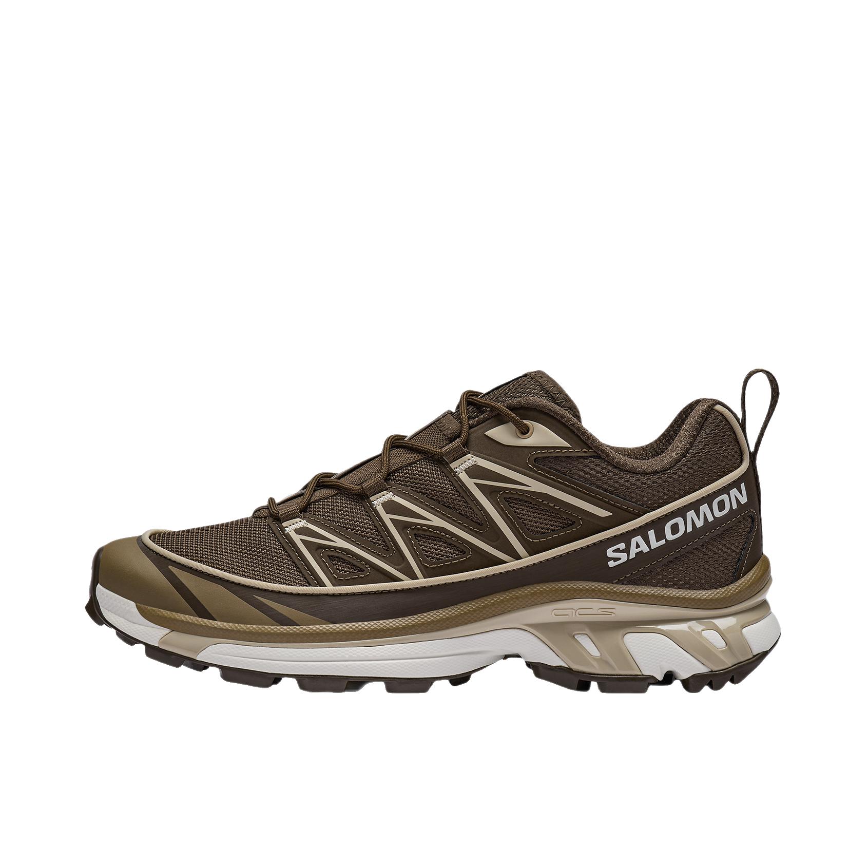 推荐商品：Salomon/萨洛蒙 XT-6 EXPANSE 户外休闲鞋 复古减震耐磨轻便 低帮/大地棕/胡椒白/褐色