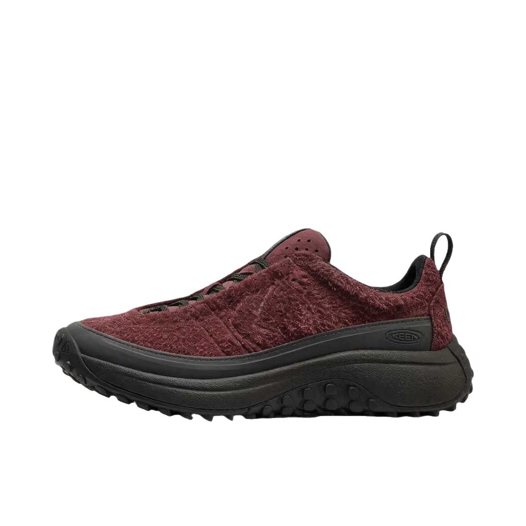 推荐商品：KEEN/科恩 Kees Mino 跑鞋 系带复古越野橡胶 低帮/酒红色/黑色