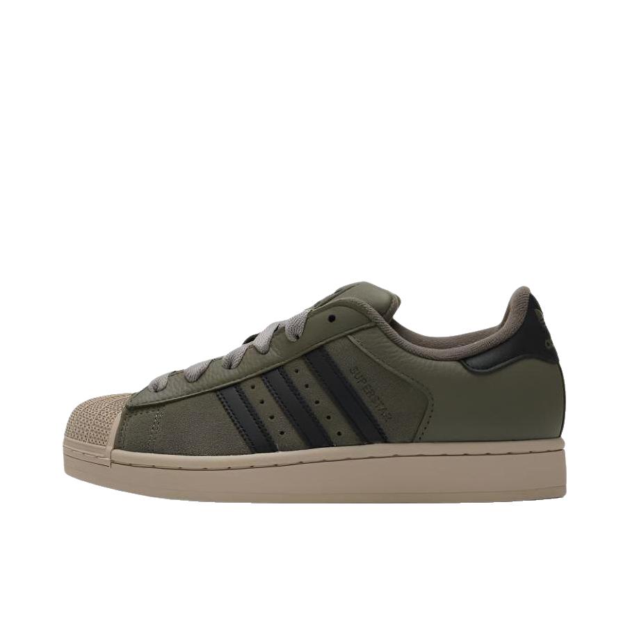 推荐商品：adidas Originals Superstar 2 板鞋 复古防滑耐磨贝壳头贴合圆头支撑 低帮/绿色/黑色