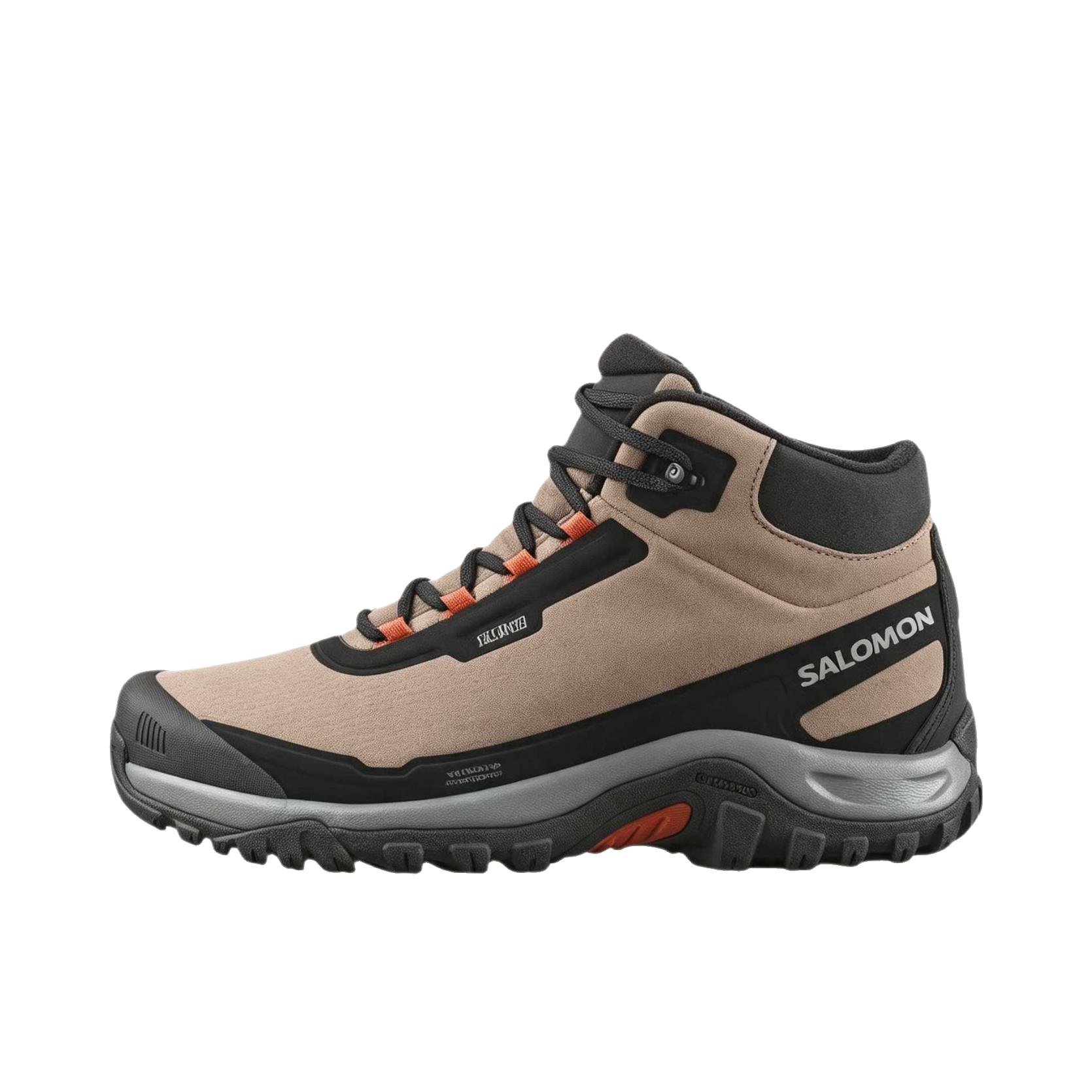 推荐商品：Salomon/萨洛蒙 CSWP Olive 系带 防滑 耐磨 中帮 徒步鞋 高帮/胡桃木色/黑色/阿拉伯香料色 