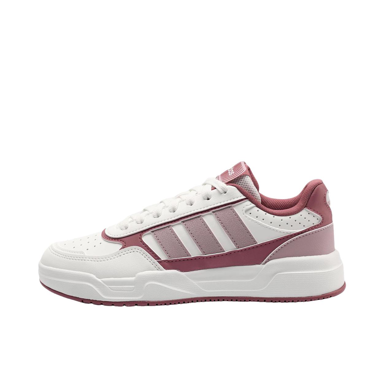 推荐商品：adidas Lite Baller 1.5 板鞋 百搭圆头系带轻便 低帮/女款/白色/树莓粉