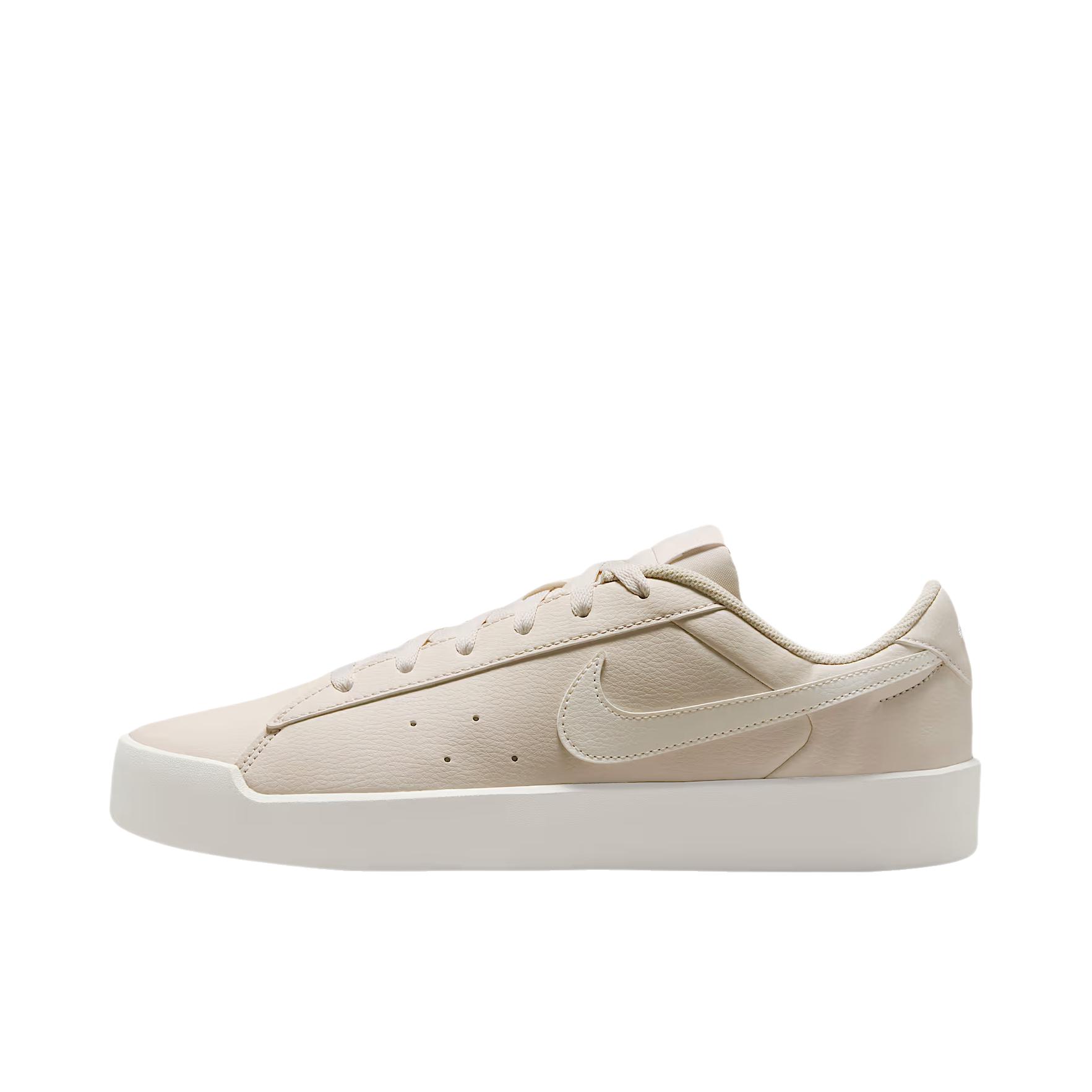 推荐商品：Nike Court Heritage 板鞋 百搭厚底系带圆头 低帮/浅象牙白/米色/杏色