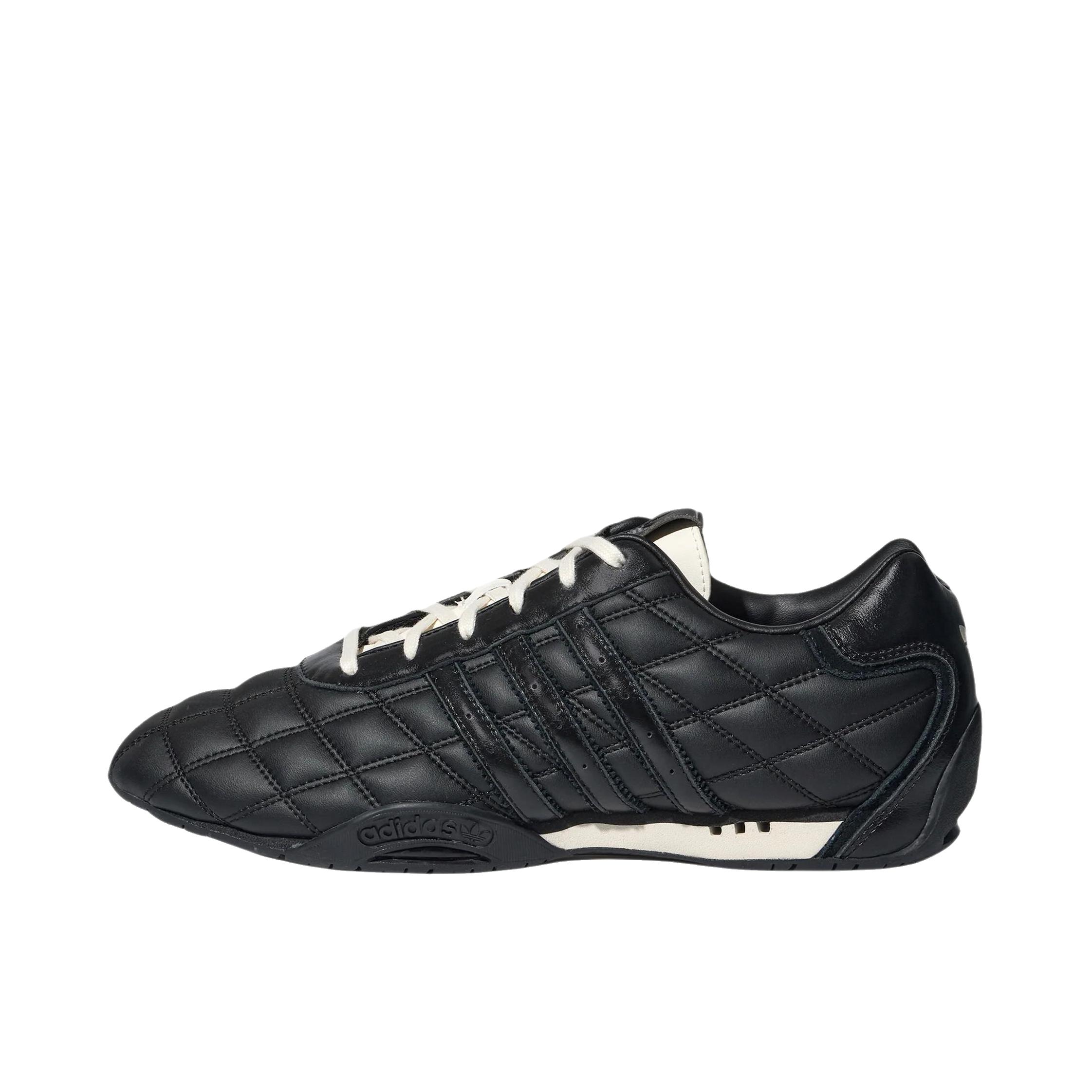 推荐商品：adidas Originals ADIRACER 薄底 防滑耐磨 舒适减震 赛车鞋 低帮/黑色/乳白色