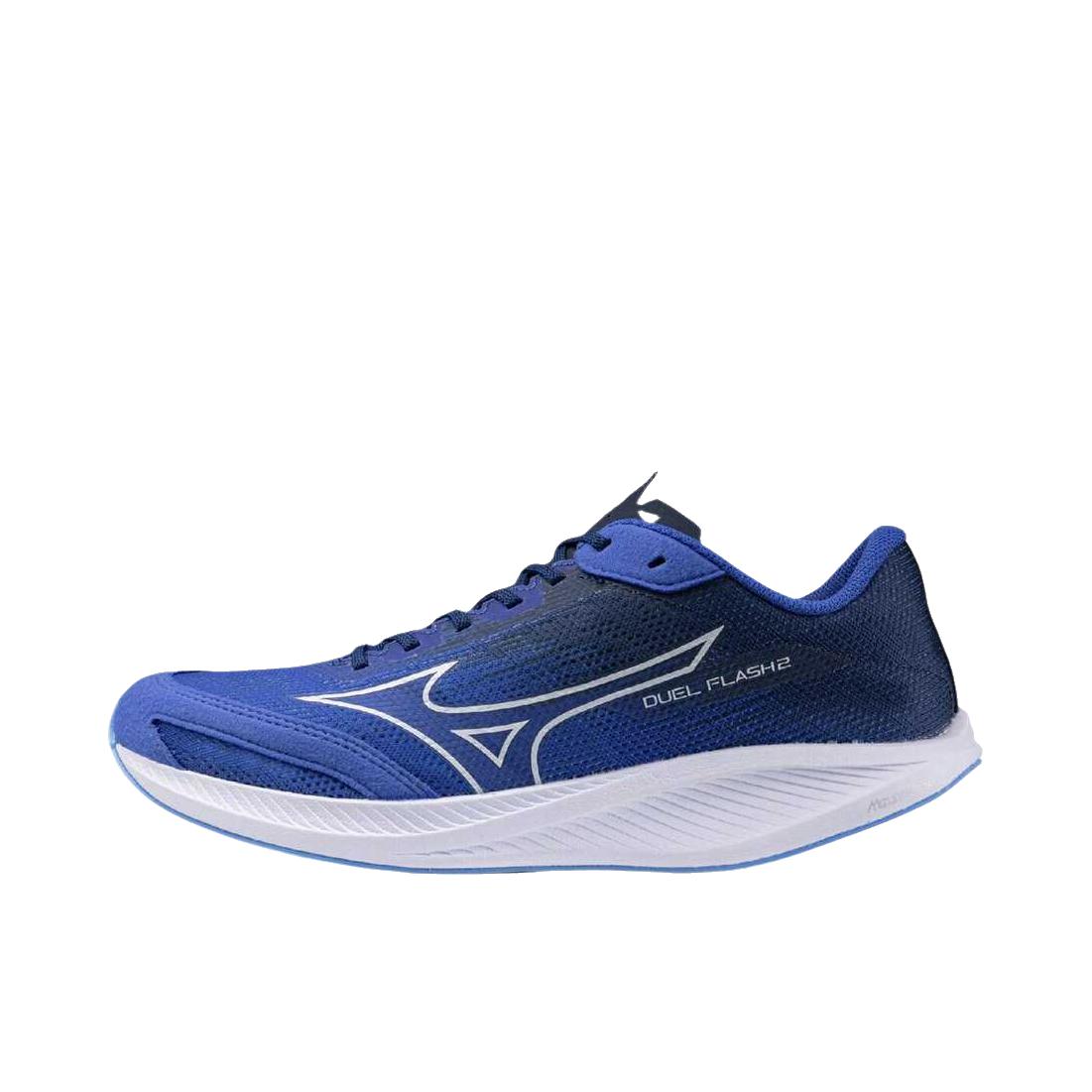 推荐商品：Mizuno/美津浓 Dual Flash 2 跑鞋 系带舒适 低帮/蓝色/白色/海蓝色