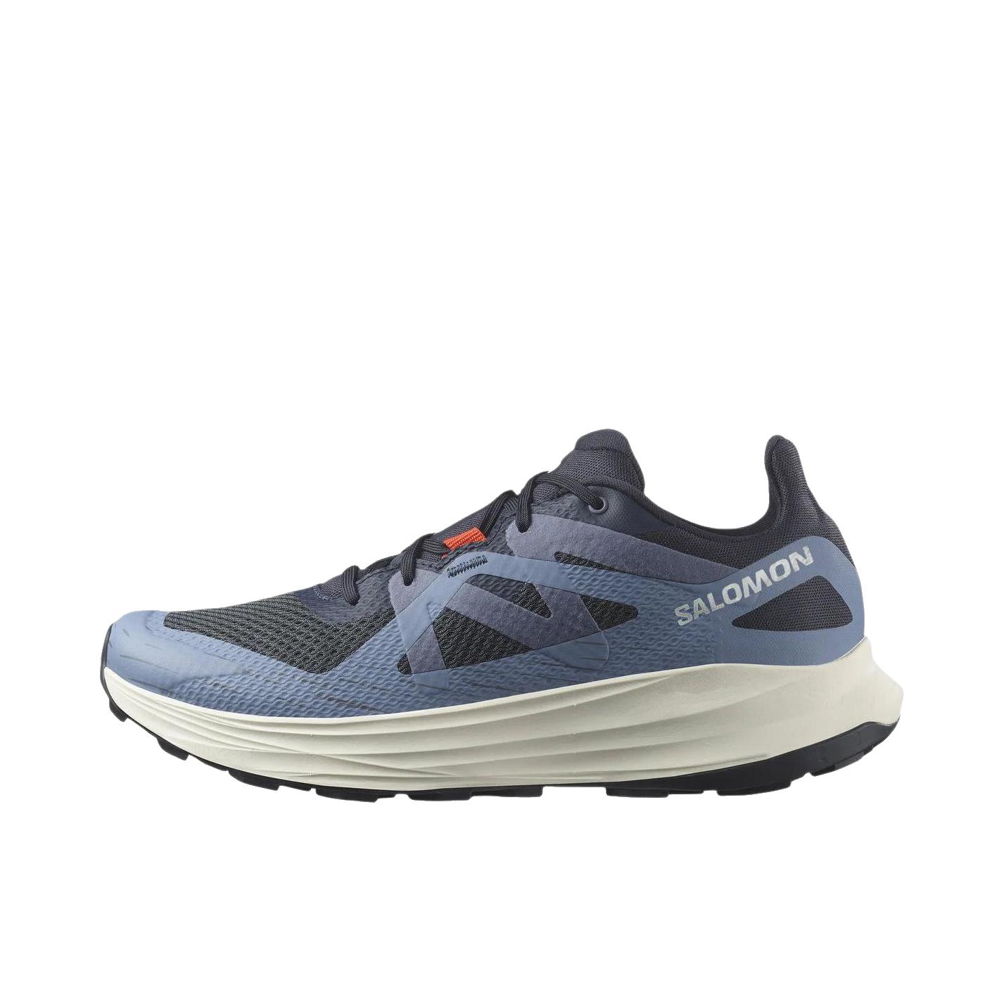 推荐商品：Salomon/萨洛蒙 Ultra Flow 超轻 缓冲 防滑耐磨 轻便透气 舒适百搭 户外 越野 跑鞋 低帮/灰色/蓝色