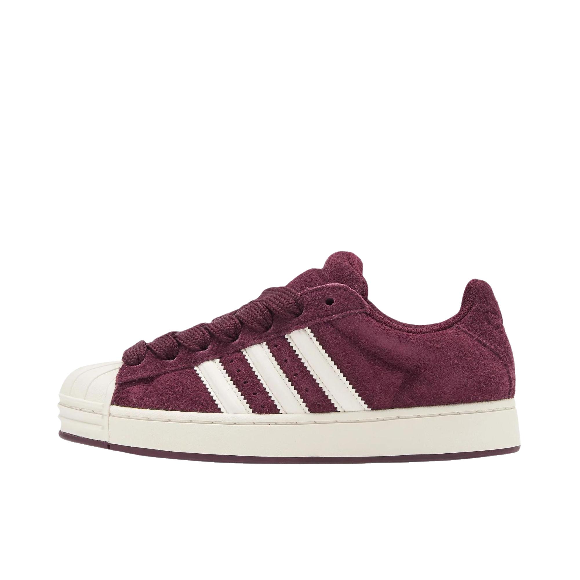 推荐商品：adidas Originals SUPERSTAR ST 板鞋 圆头平跟橡胶贴合耐穿 低帮/酒红色
