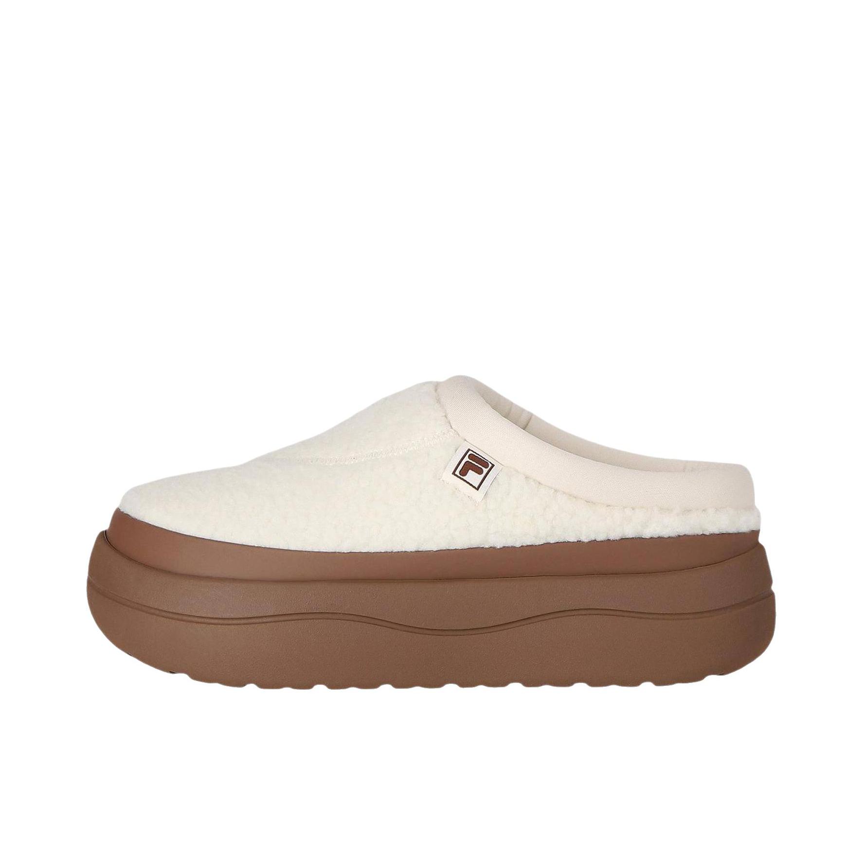 推荐商品：FILA/斐乐 Platform 拖鞋 百搭保暖防滑耐磨 白色