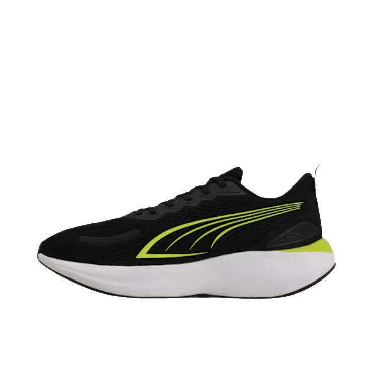 推荐商品：Puma/彪马 Softride MoveOn U JF 跑鞋 系带橡胶圆头 低帮/黑色/亮绿色 
