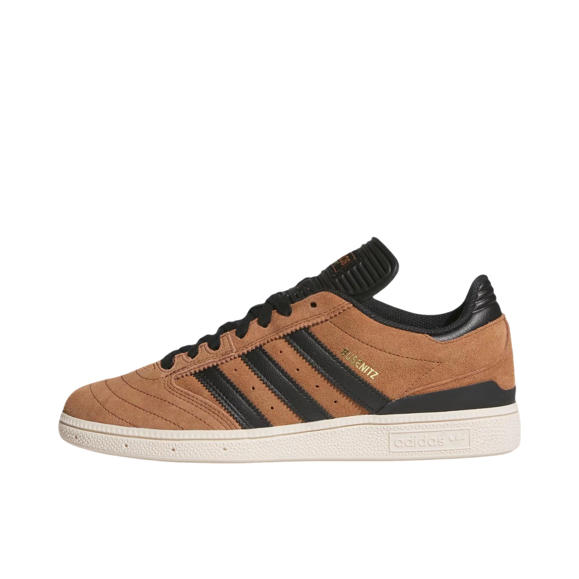 推荐商品：adidas Originals Busenitz 防滑耐磨 舒适透气 轻便 运动休闲鞋 低帮/复古棕/核心黑/粉笔白