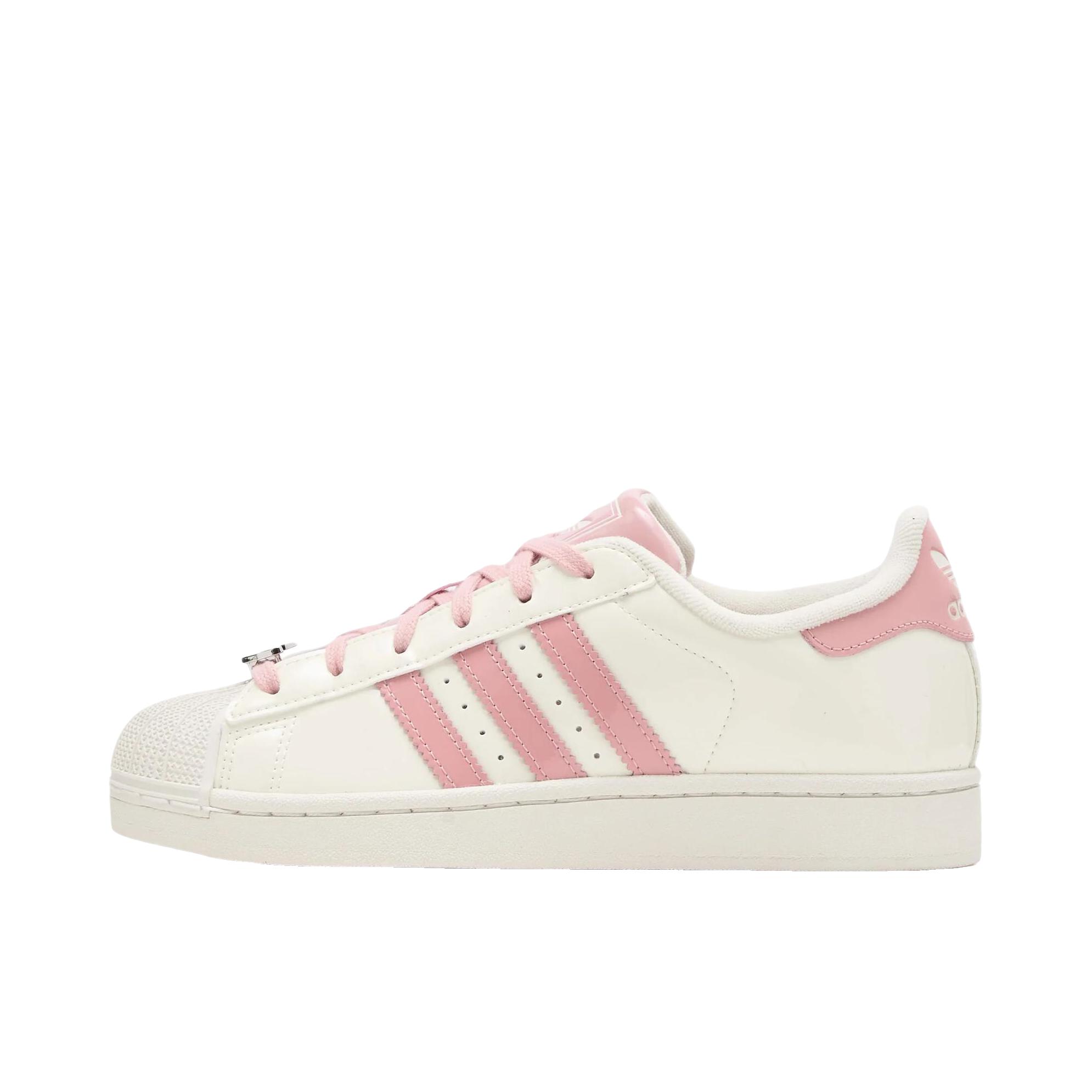 推荐商品：adidas Originals Superstar 2 板鞋 复古防滑耐磨贝壳头贴合圆头支撑 低帮/粉色/白色