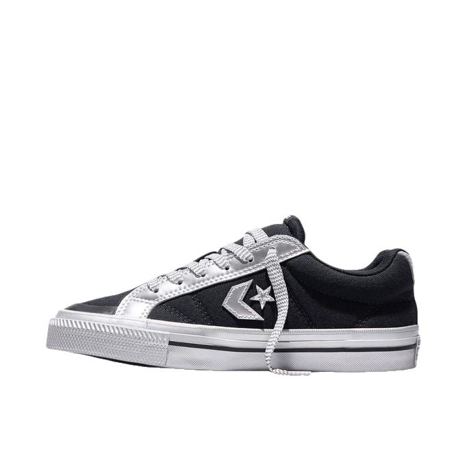 推荐商品：Converse/匡威 Sport Casual 星箭 板鞋 复古休闲低帮防滑轻便 黑色/银色