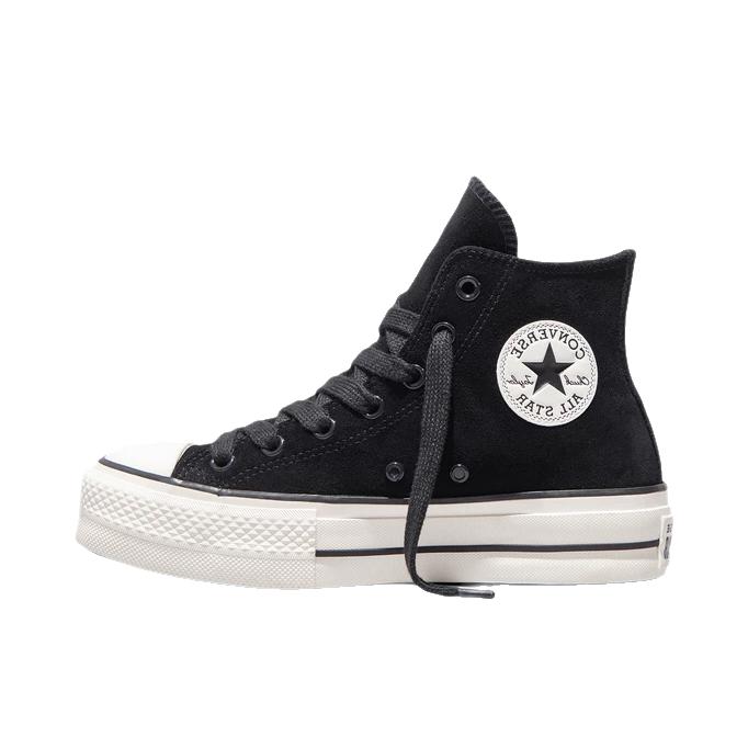 推荐商品：Converse/匡威 Chuck Taylor All Star Lift 帆布鞋 简约复古经典防滑耐磨舒适厚底圆头甜酷贴合松糕底流光风 加绒/黑色/白色