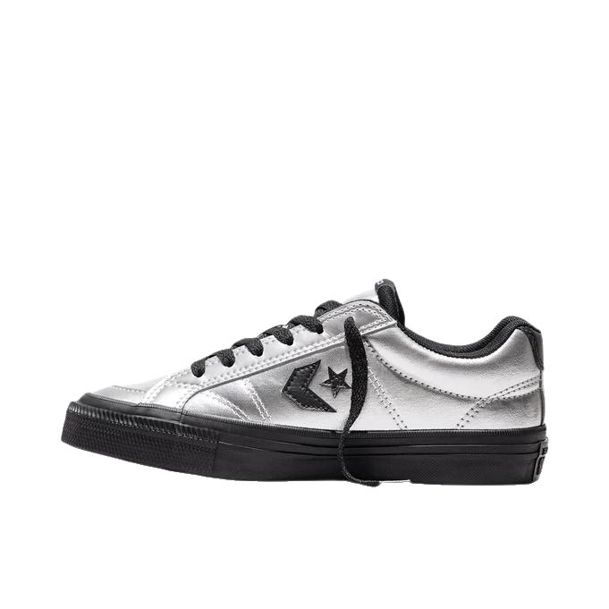 推荐商品：Converse/匡威 Sport Casual 星箭 板鞋 复古休闲低帮防滑轻便 银色/黑色