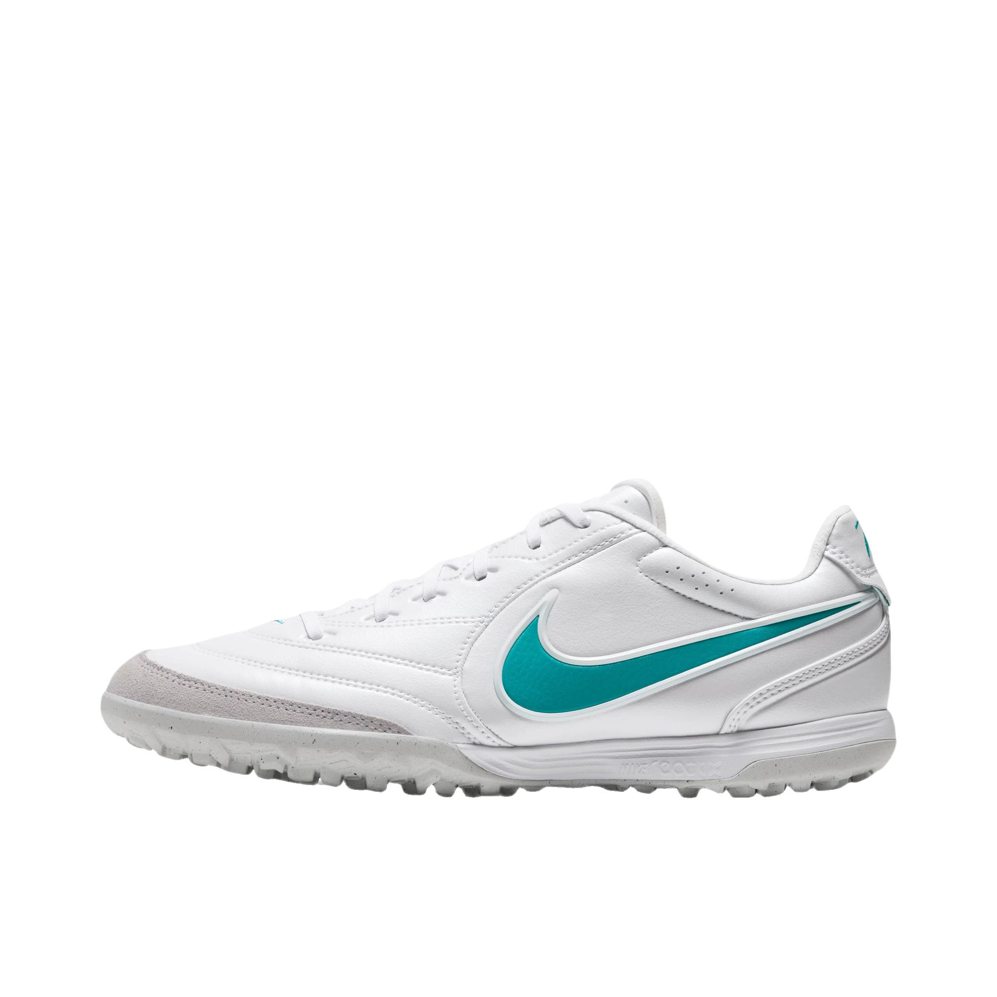 推荐商品：Nike TIEMPO LIGERA Pro TF 足球鞋 碎钉减震人造草地胶质合成革贴合 低帮/仙人掌绿/白色