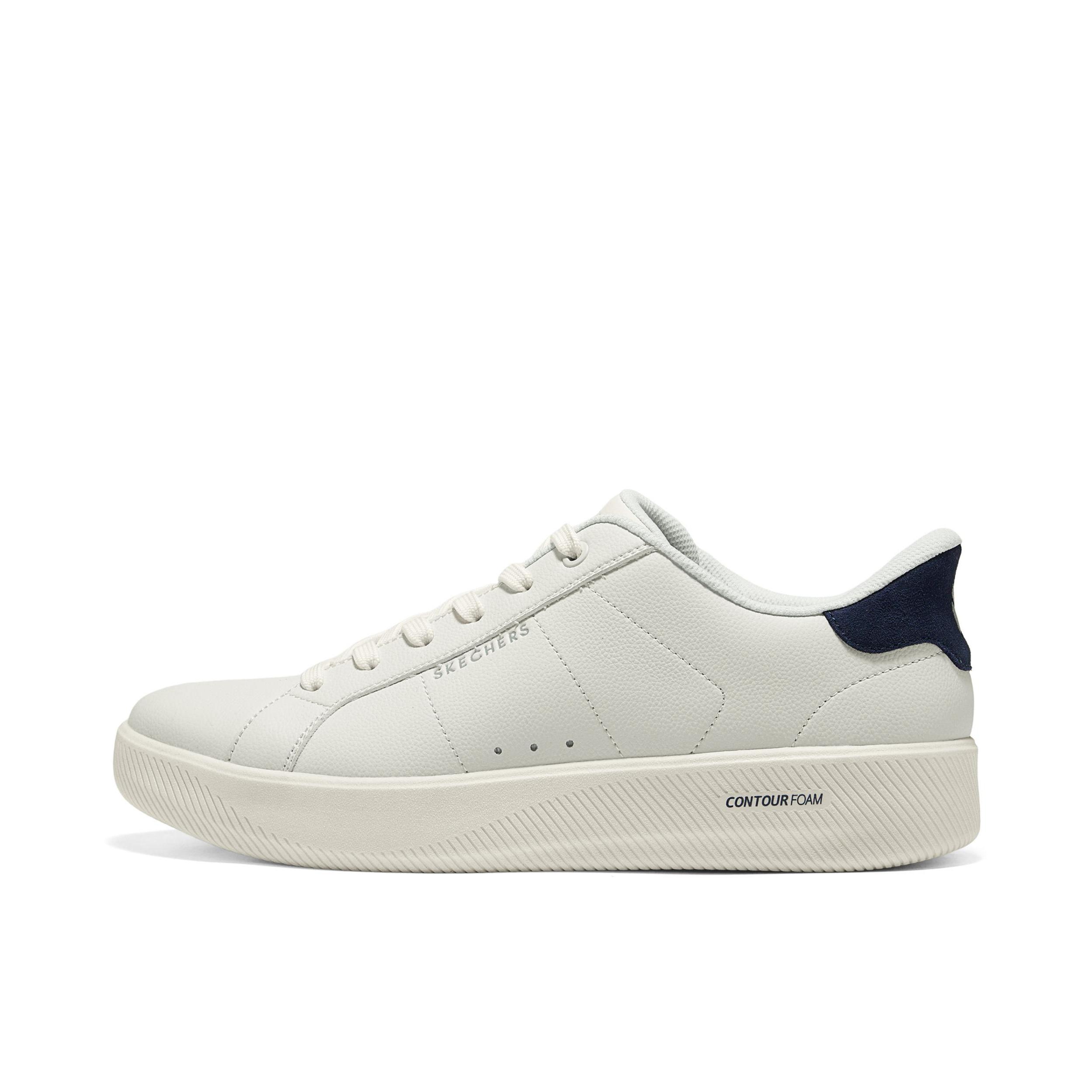 推荐商品：Skechers/斯凯奇 运动休闲鞋 百搭简约舒适 183403 白色/海军蓝色