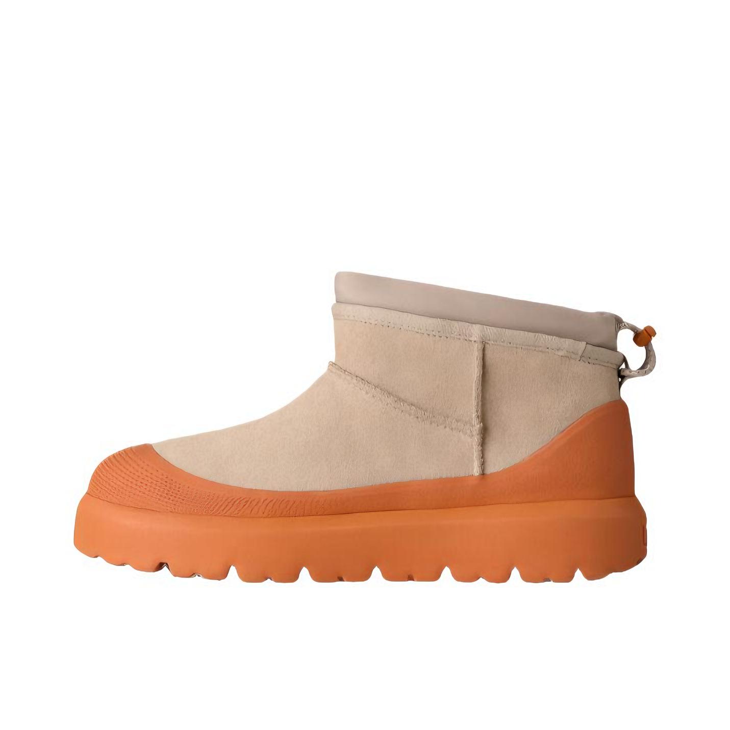 推荐商品：UGG CL ULTRA MINI WEATHER 雪地靴 绒面保暖百搭圆 加绒/月光色/深杏色