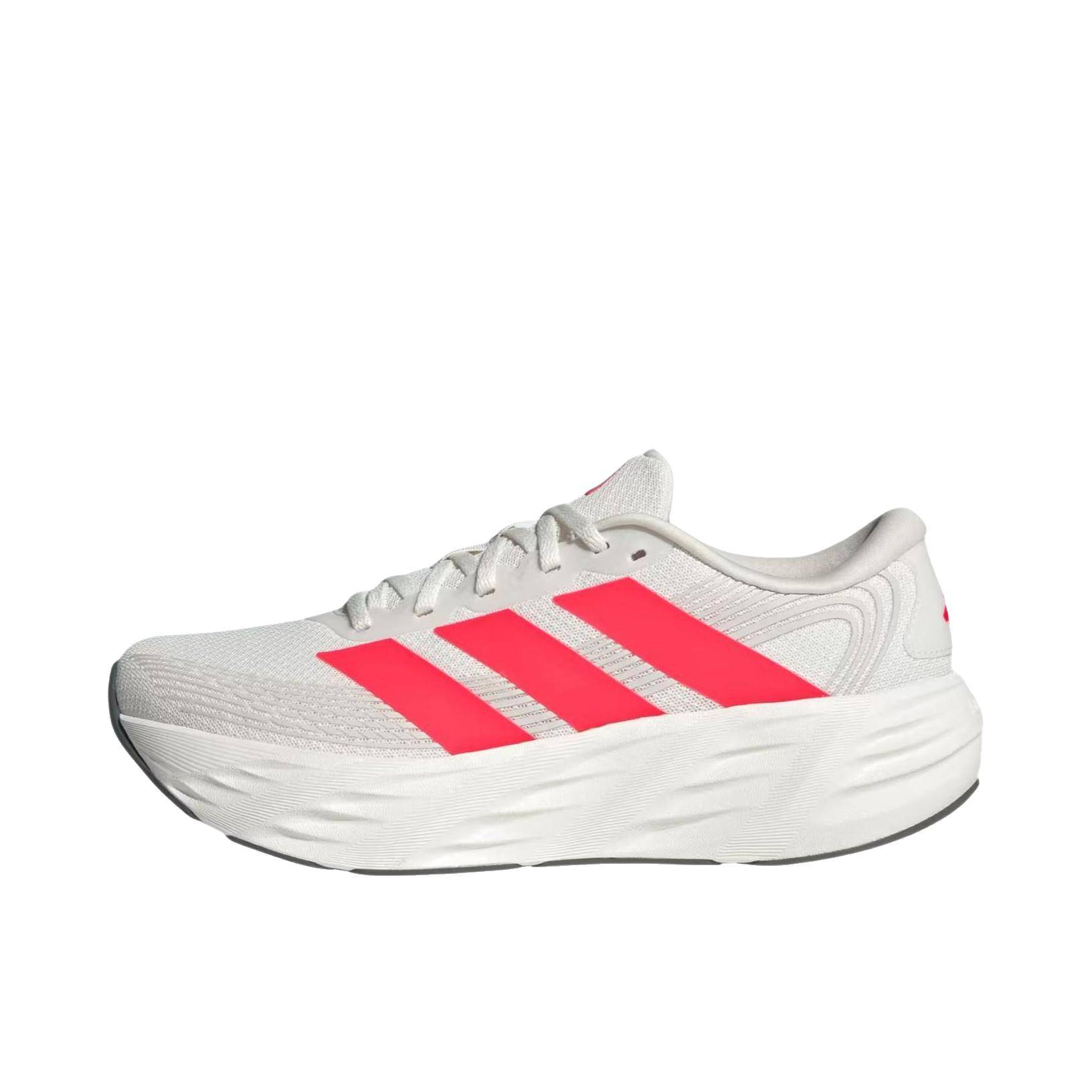 推荐商品：adidas GALAXY 8 跑鞋 圆头系带厚底 白色/红色