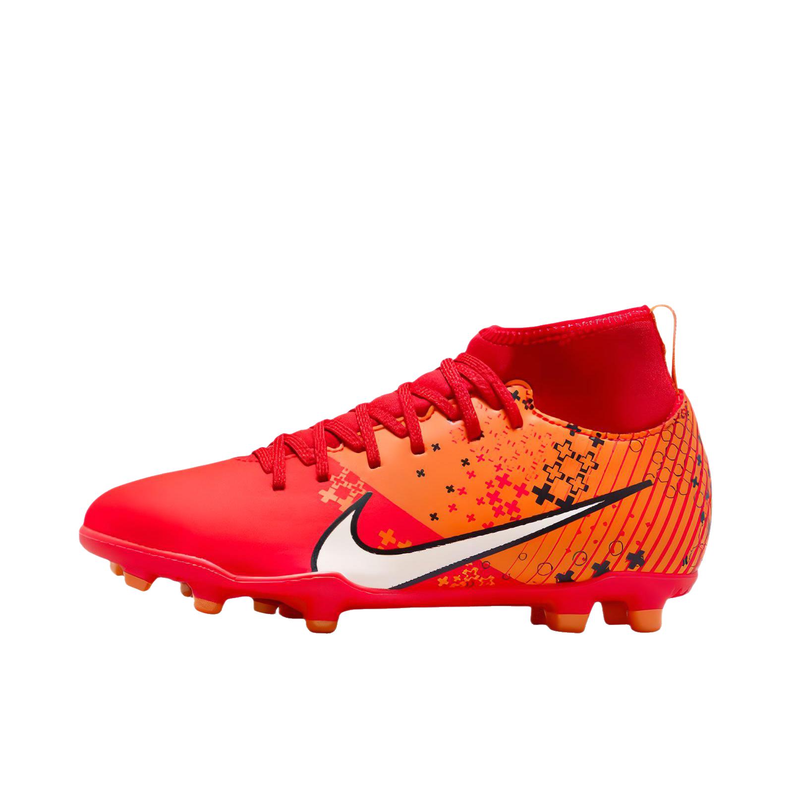 推荐商品：Nike MERCURIAL VAPOR 15 FG/MG 顶级 胶质混钉 减震耐磨 舒适 简约 多场地 足球鞋 中帮/大童/ 红色