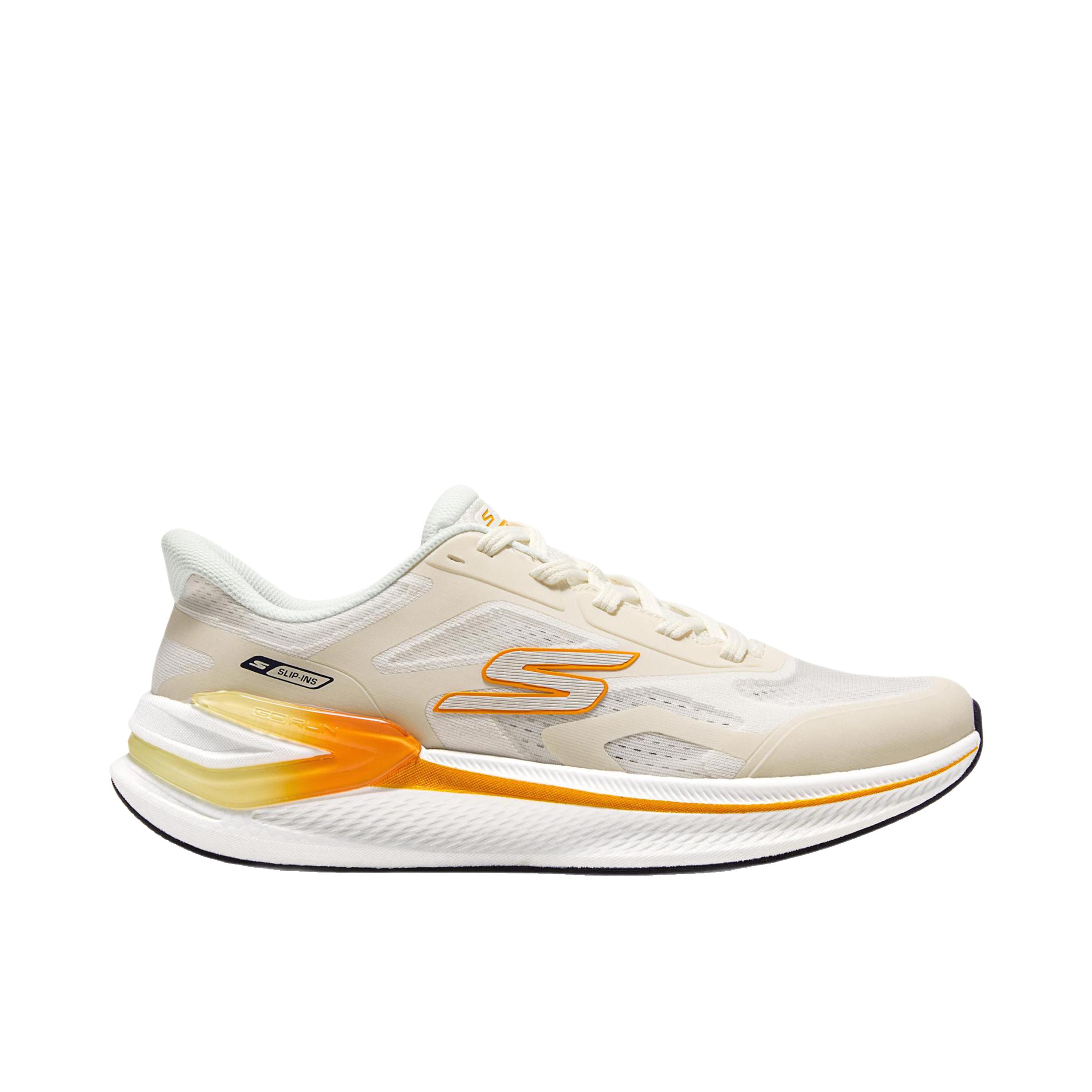 推荐商品：Skechers/斯凯奇 GO RUN Consistent Pro 跑鞋 透气舒适休闲 米白色/橙色