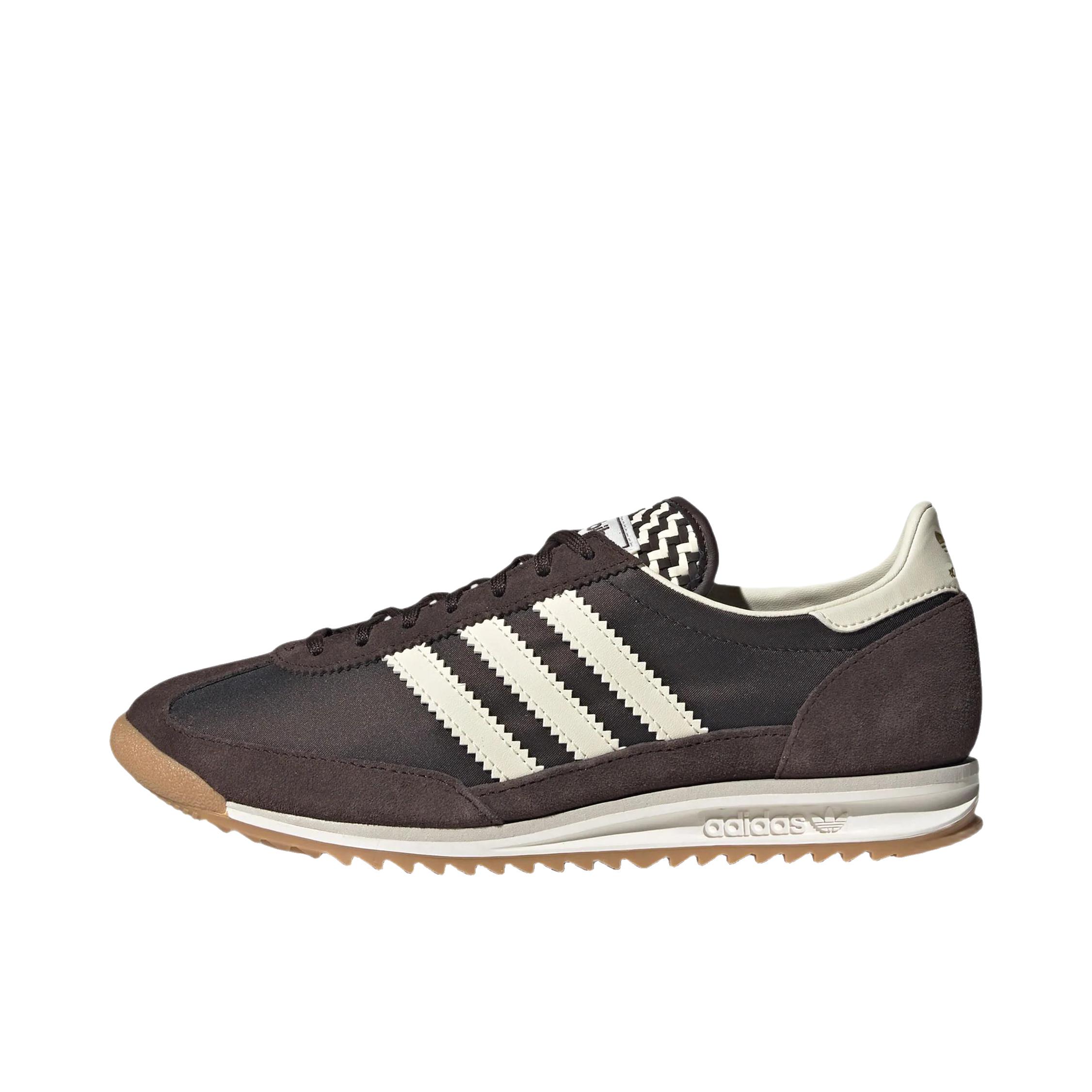 推荐商品：adidas Originals SL 72 OG 运动休闲鞋 橡胶圆头系带 低帮/极光咖/乳白色 