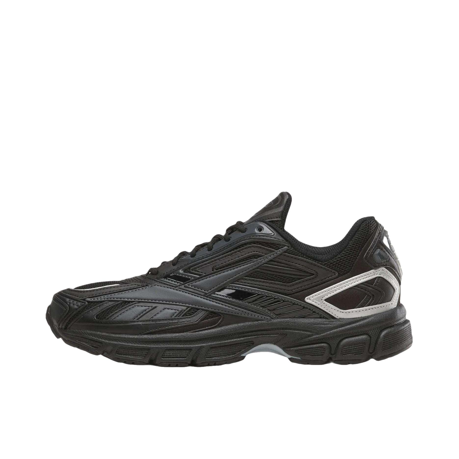 推荐商品：Reebok/锐步 Premier Road Ultra 运动休闲鞋 防滑低帮系带坡跟舒适百搭复古 低帮/黑色/近黑色/银色