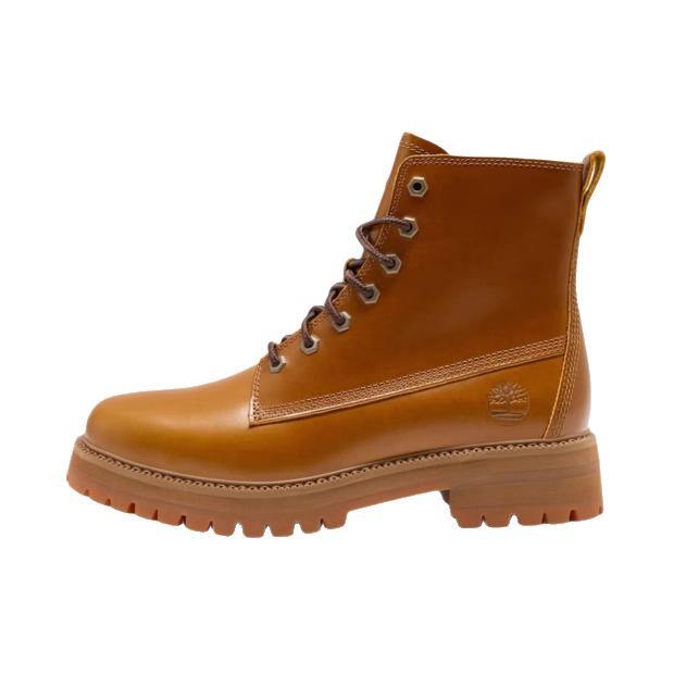 推荐商品：Timberland/添柏岚 马丁靴 亮面通勤 高帮/棕色
