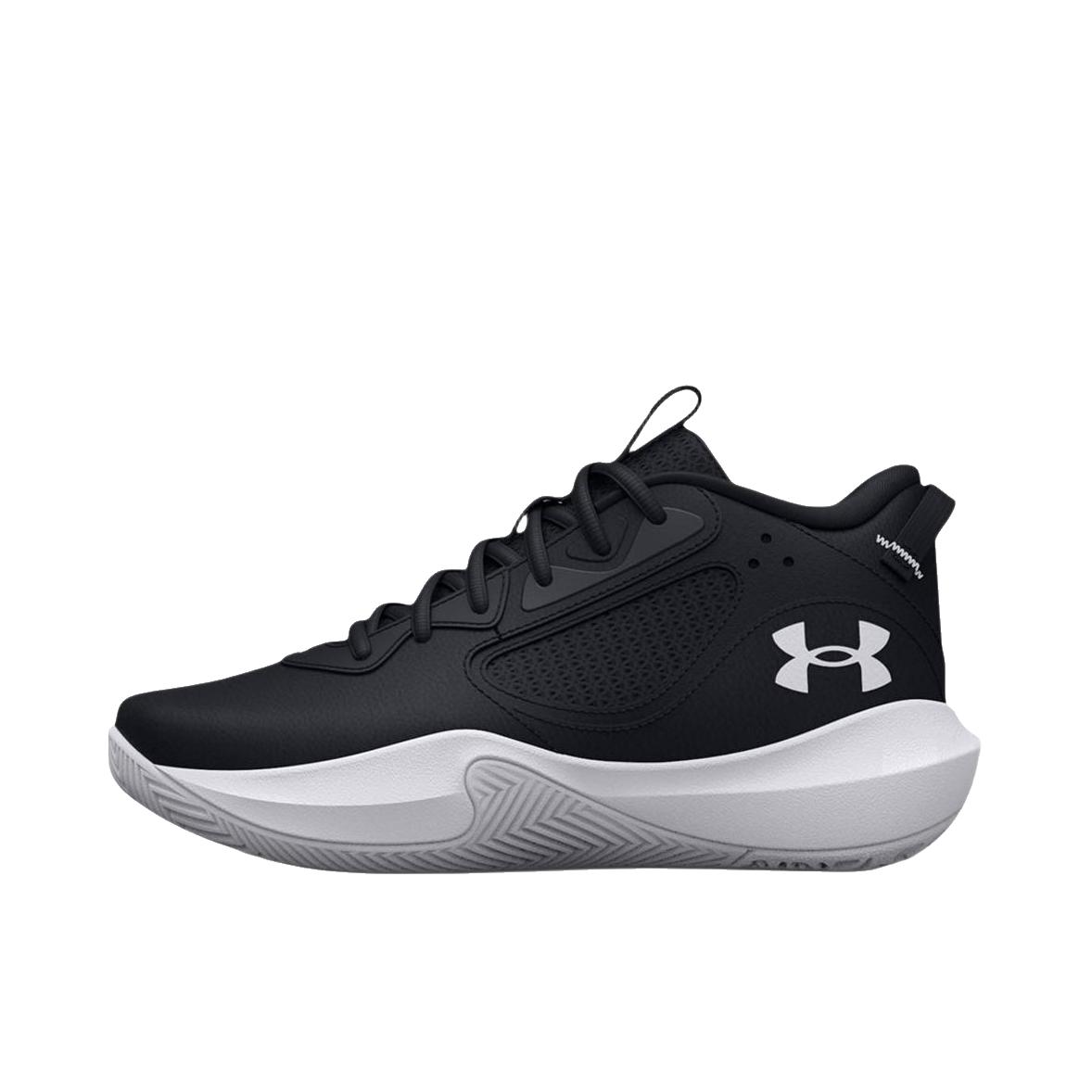 推荐商品：Under Armour/安德玛 Lockdown 6 缓震耐磨 实战 圆头 场地 篮球鞋 中帮/大童/黑色 
