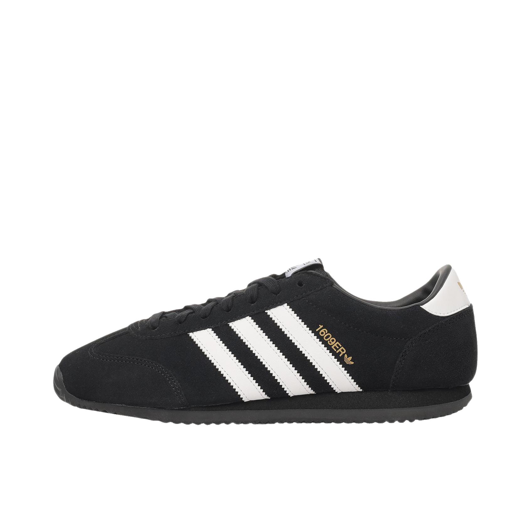 推荐商品：adidas Originals 1609ER 运动休闲鞋 织物皮革复古减震 低帮/深黑色