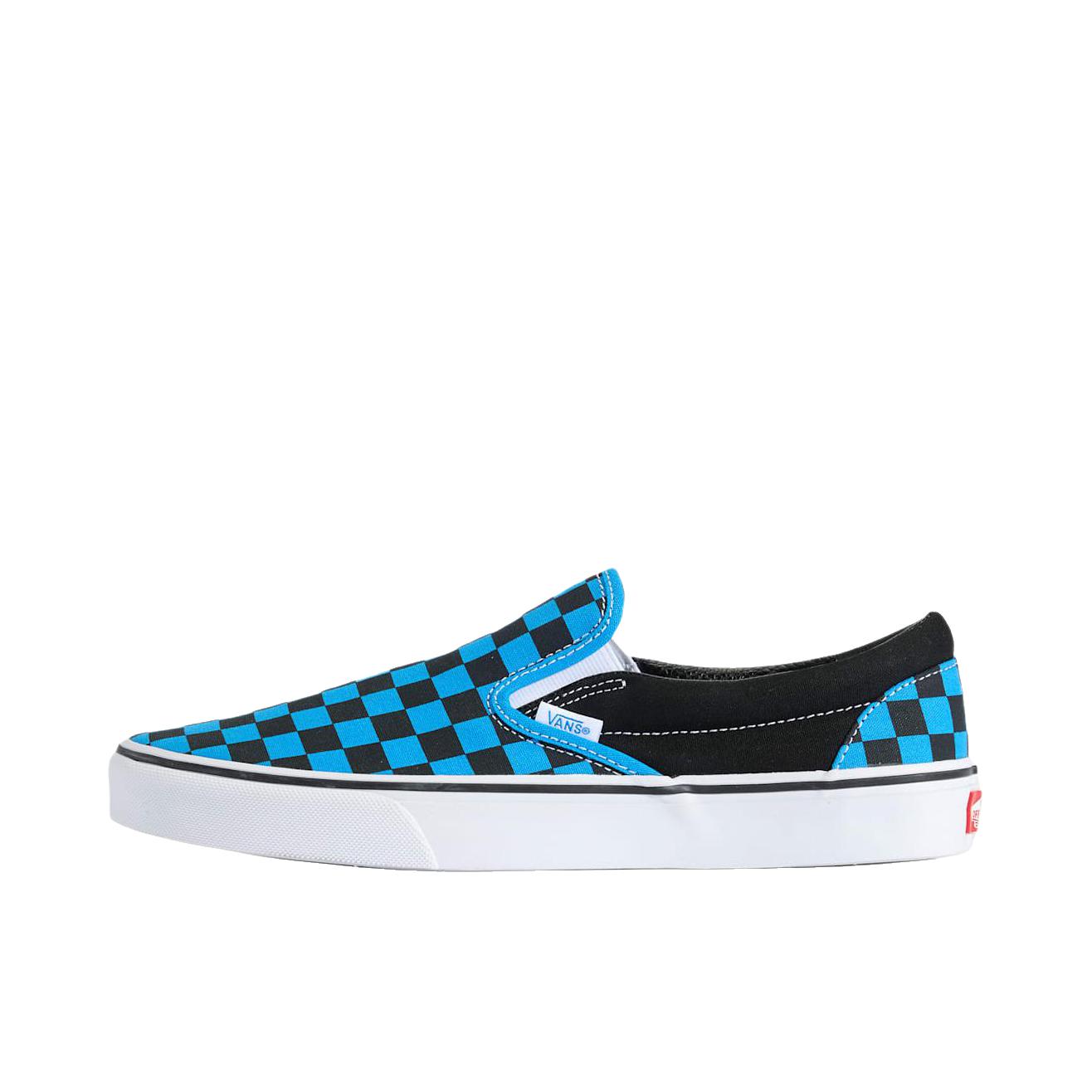 推荐商品：Vans/范斯 Classic Slip-on 防滑 简约 棋盘格 一脚蹬 百搭 休闲 帆布鞋 低帮/黑色/蓝色