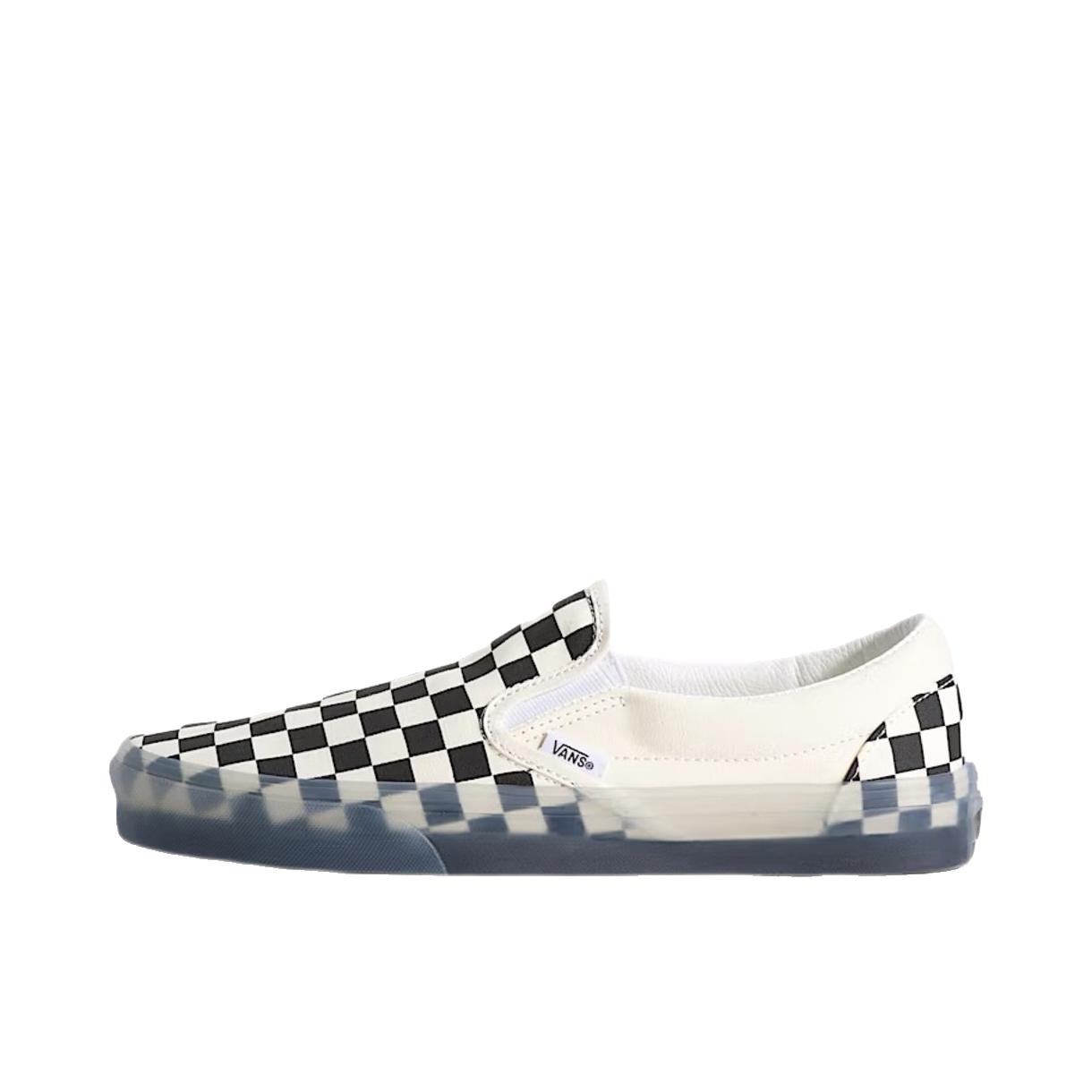 推荐商品：Vans/范斯 Classic Slip-on 防滑 简约 棋盘格 一脚蹬 百搭 休闲 帆布鞋 低帮/果冻底/象牙白