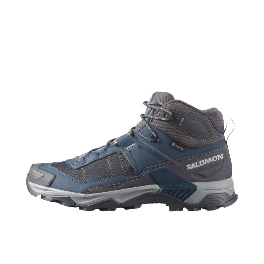 推荐商品：Salomon/萨洛蒙 X ULTRA 5 徒步鞋 户外鞋 简约圆头厚底耐磨 高帮/蓝色/黑色