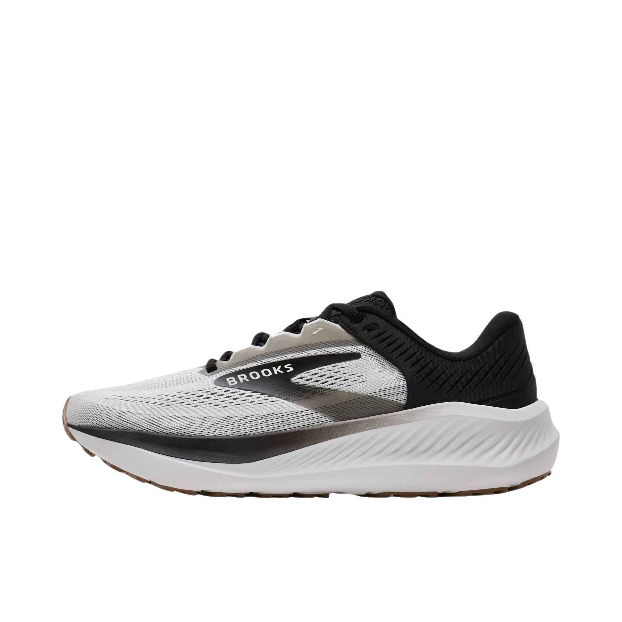 推荐商品：Brooks/布鲁克斯 Anthem 8 跑鞋 透气圆头系带 白色/黑色/棕褐色