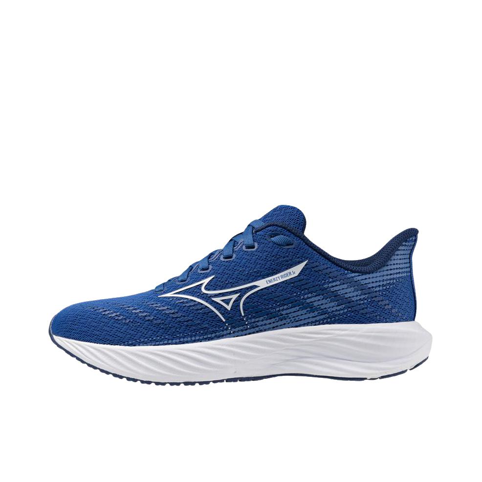 推荐商品：Mizuno/美津浓 Wave Rider 25 缓震回弹 防滑耐磨 舒适 透气 健身训练 织物 合成革 跑鞋 低帮/大童/蓝色 