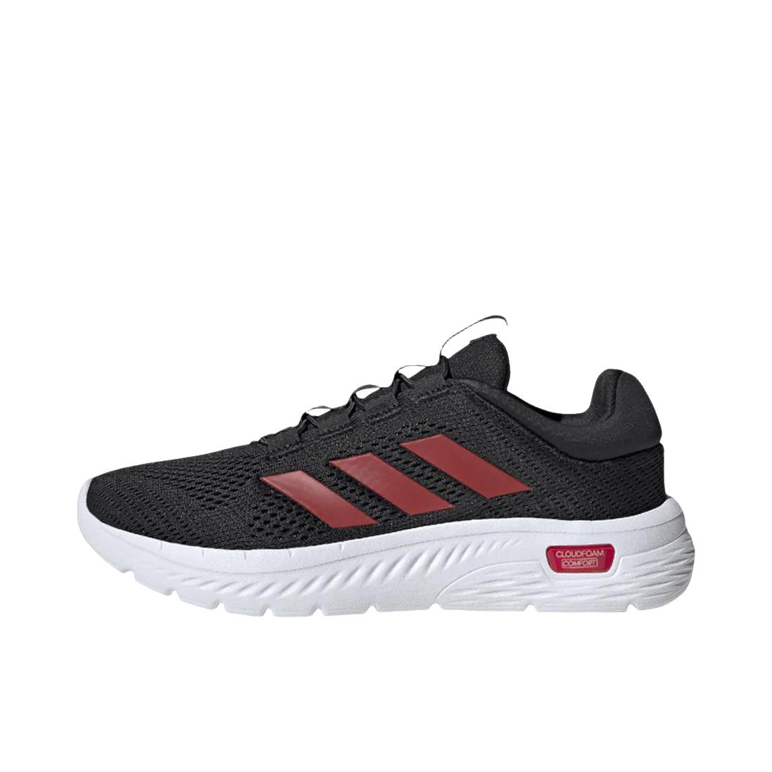 推荐商品：adidas Cloudfoam Compi 防滑 耐磨 低帮 跑鞋 黑色/酒红色