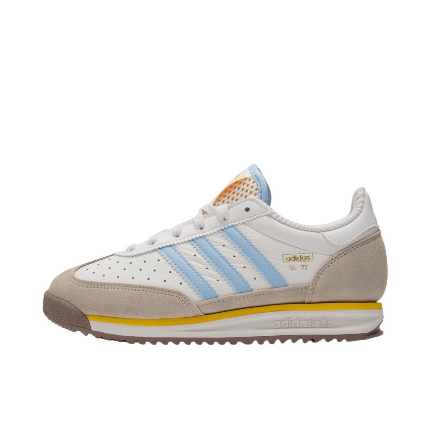 推荐商品：adidas Originals SL 72 RS 运动休闲鞋 耐磨舒适橡胶圆头 低帮/白色/棕色