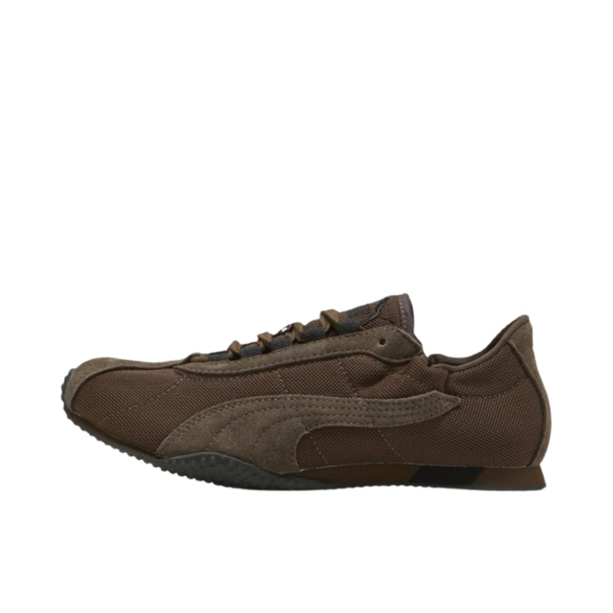 推荐商品：【单依纯同款】 Puma/彪马 H-Street Elastic 运动休闲鞋 薄底系带圆头缎面芭蕾风 巧克力色/黑色